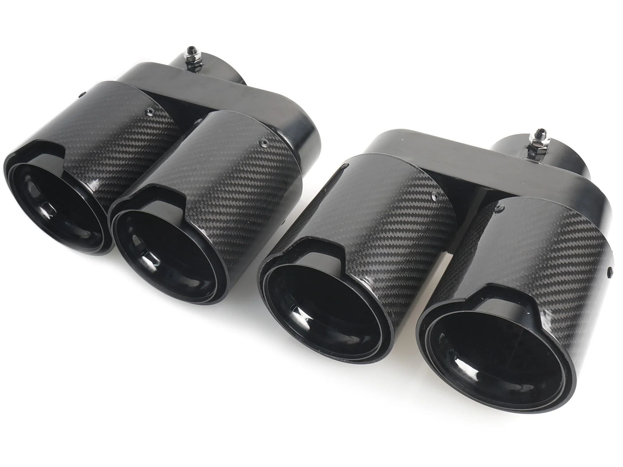 1 Pair L+R Carbon Fiber Exhaust Tip Replace For BMW G05 X5 G06 X6 G07 X7 2019-2026 40i M-Sport Only - Image 6