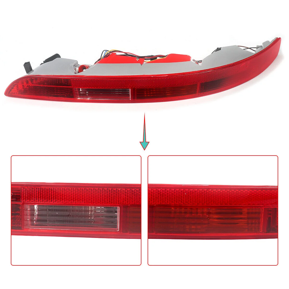 Pair Rear Bumper Tail Light Reflector Brake Stop Lamp Red For Audi Q5 2009-2017 - Image 11
