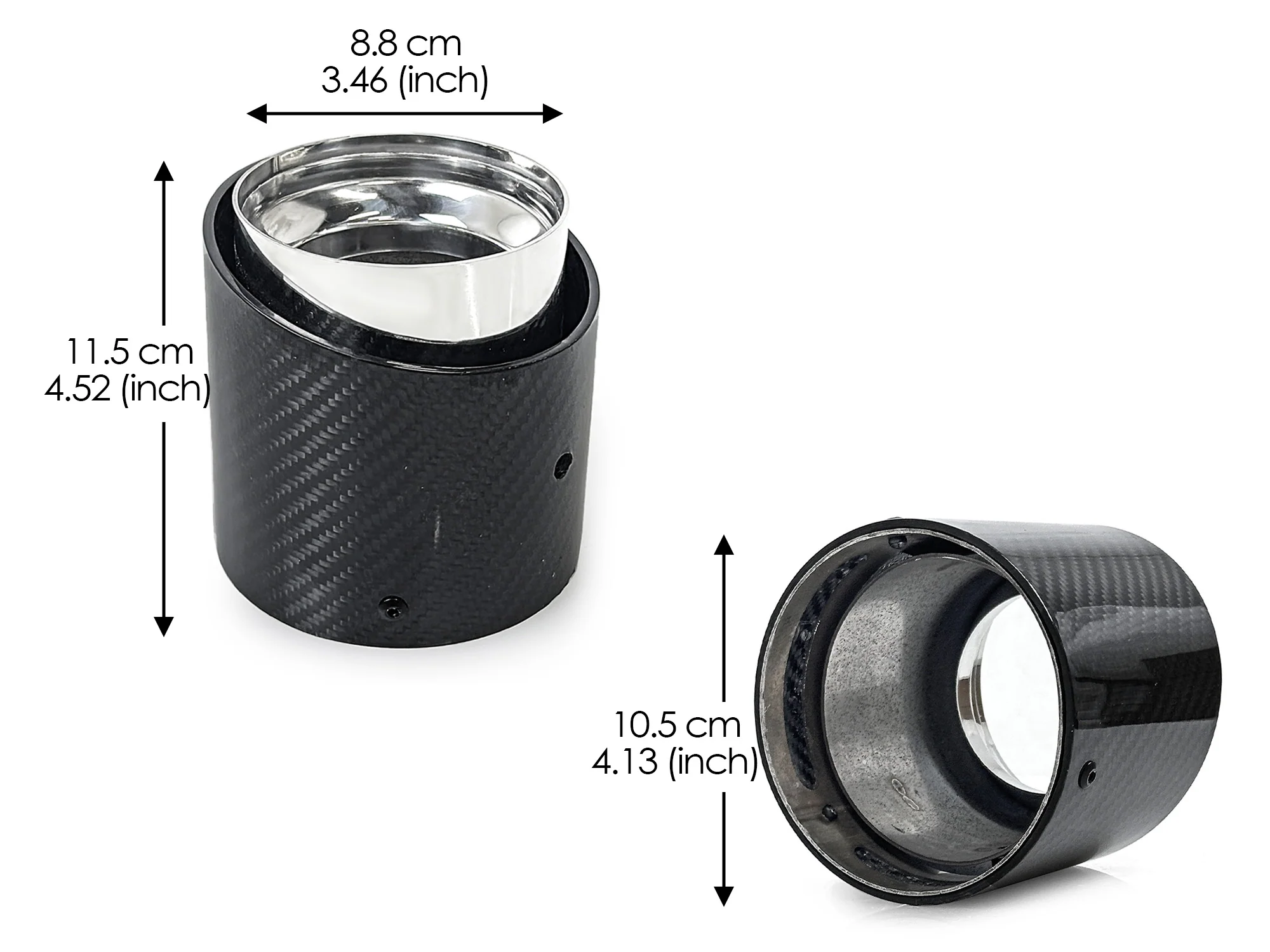 1x 85mm Carbon Exhaust Tip For MINI Cooper F55 F54 F56 F60 R55 R56 R57 R58 R60 - Image 10
