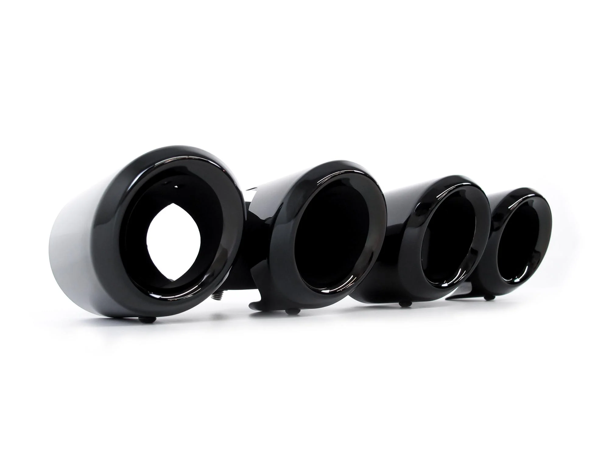 2.0L Exhaust Tips Gloss Black Pair Fit Land Rover Defender 90 110 130 2020-2026 - Image 4