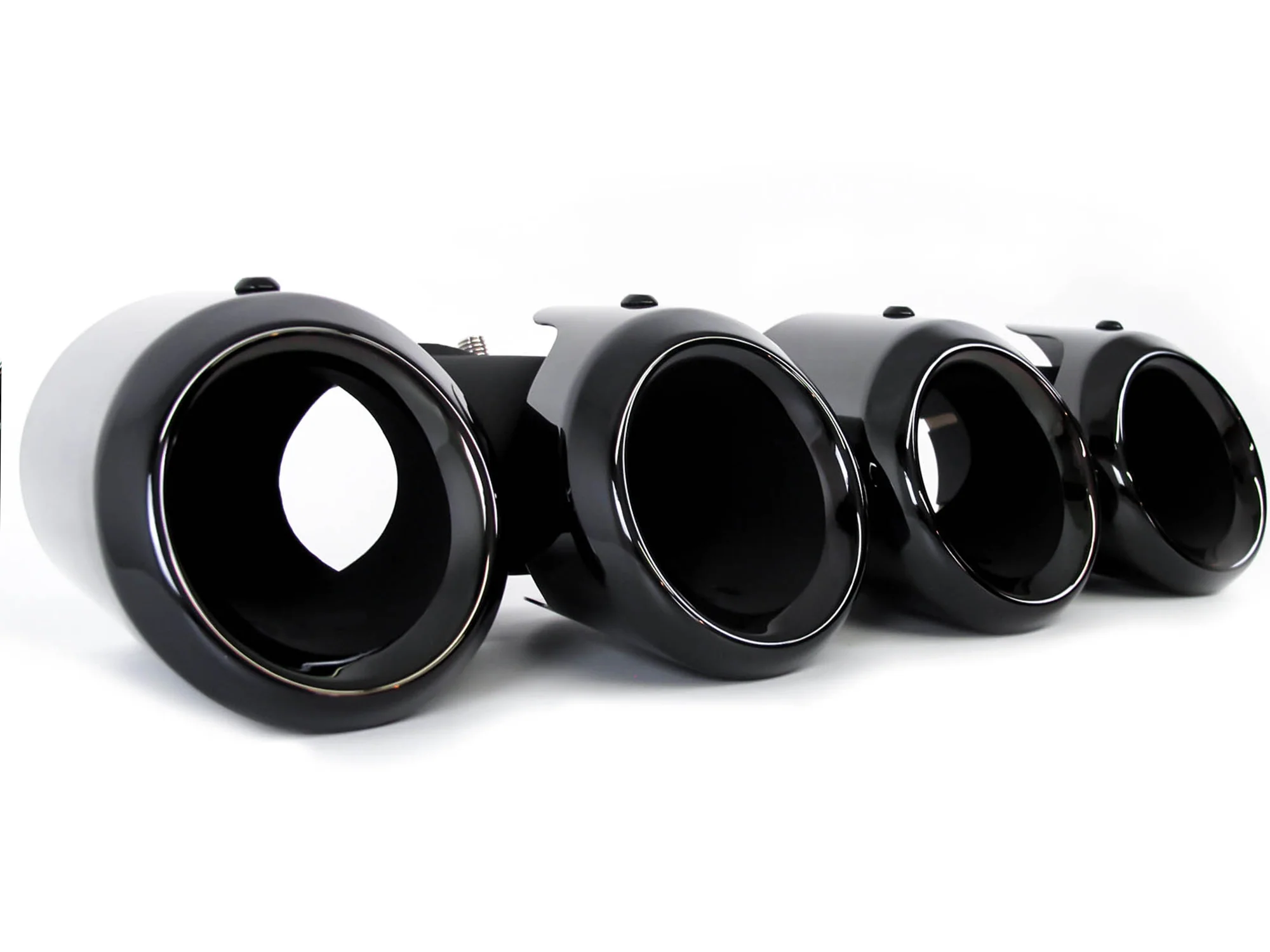 2.0L Exhaust Tips Gloss Black Pair Fit Land Rover Defender 90 110 130 2020-2026 - Image 6
