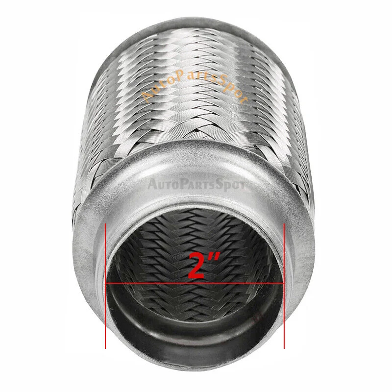 2" x 6" Exhaust Flex Pipe Heavy Duty Stainless Steel 6"OL - RK7506 - Image 2