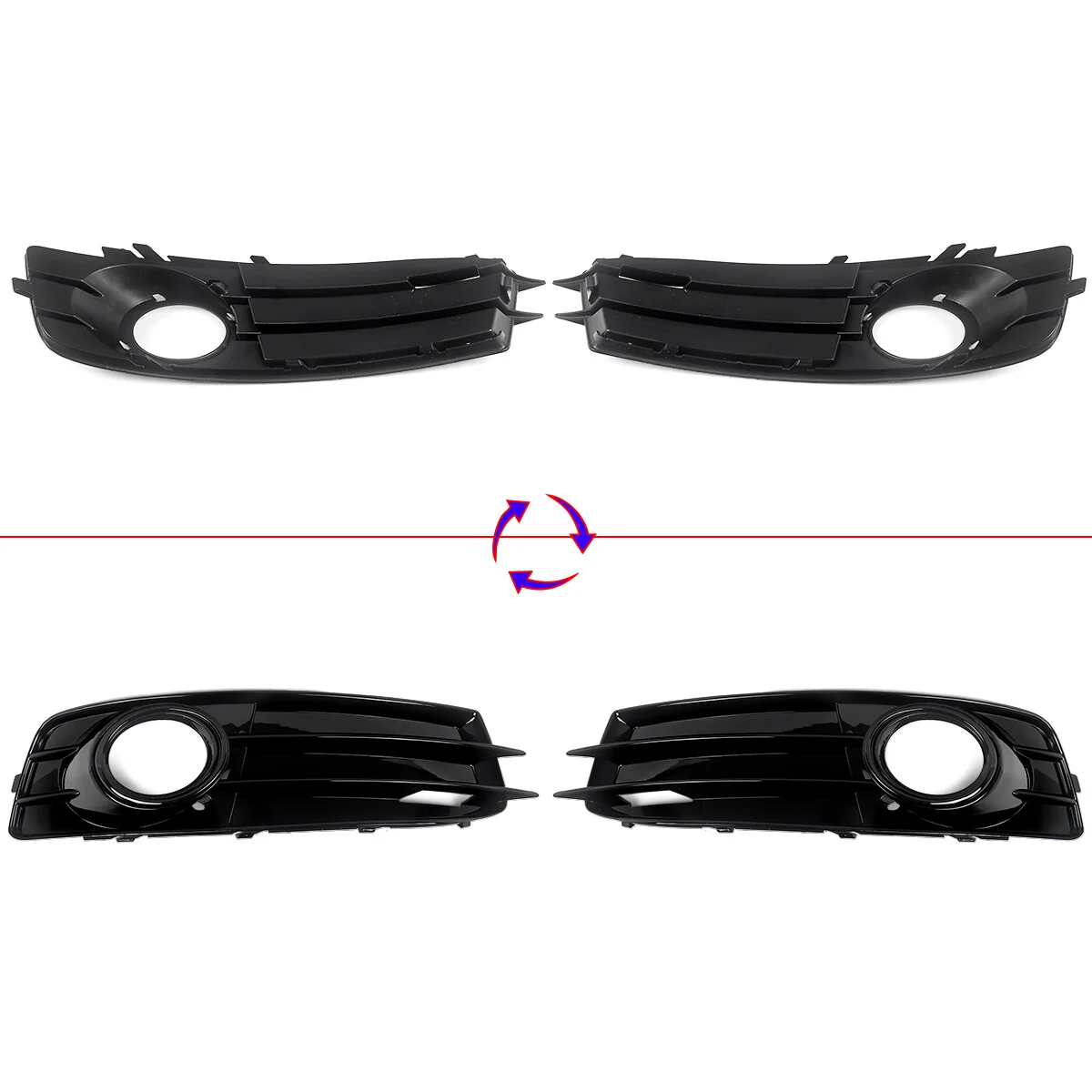 2pcs Front Bumper Fog Light Grille Fog Lamp Cover For Audi A3 8P S-Line 2009-2012 - Image 10