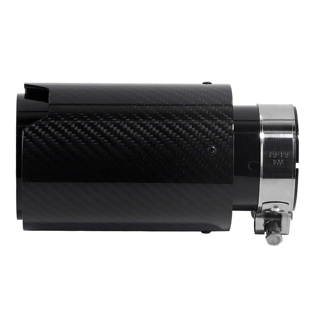 2x Carbon Fiber Exhaust Muffler Tips Tail Pipe fit for BMW 63mm In 93MM Out - Image 7