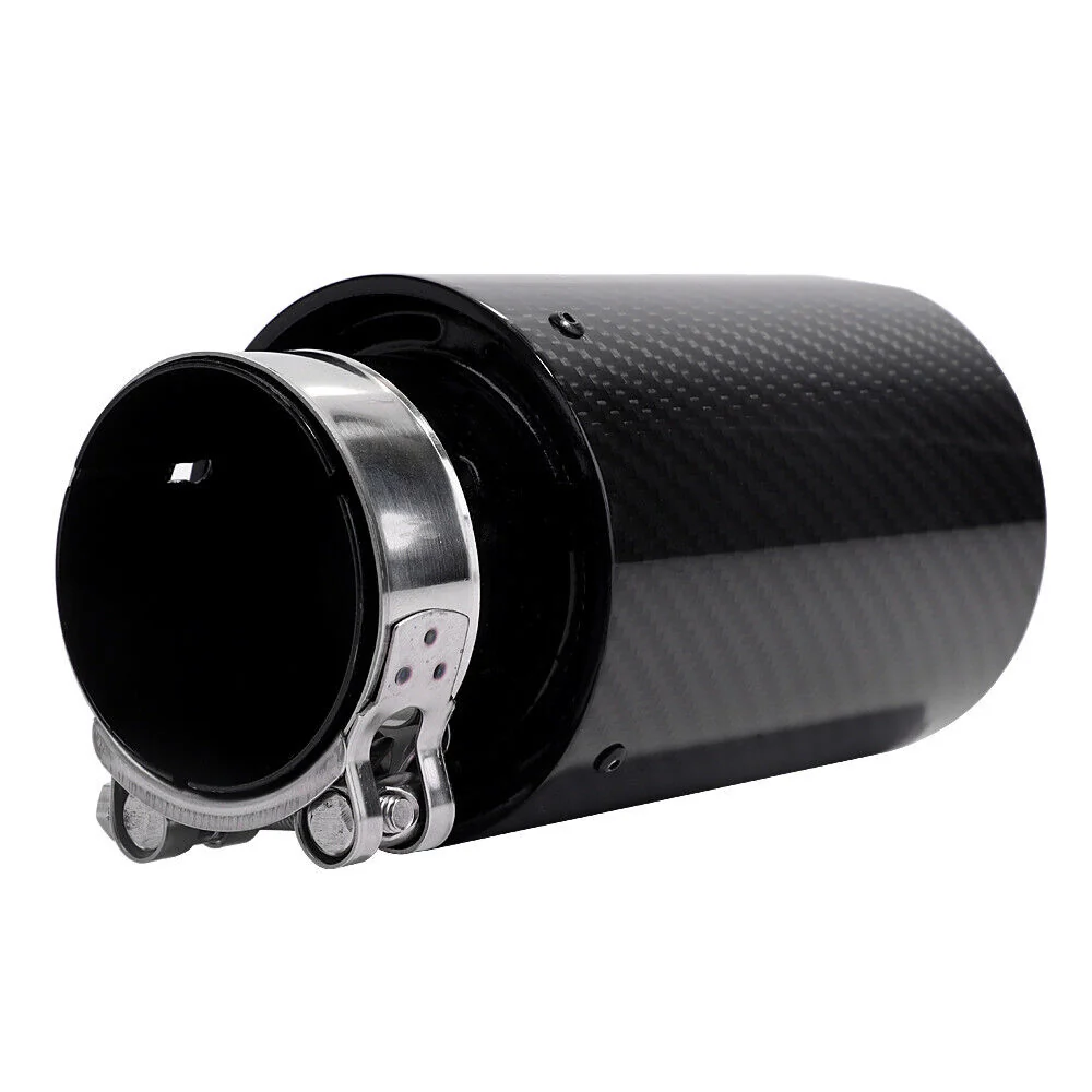 2x Carbon Fiber Exhaust Muffler Tips Tail Pipe fit for BMW 63mm In 93MM Out - Image 9
