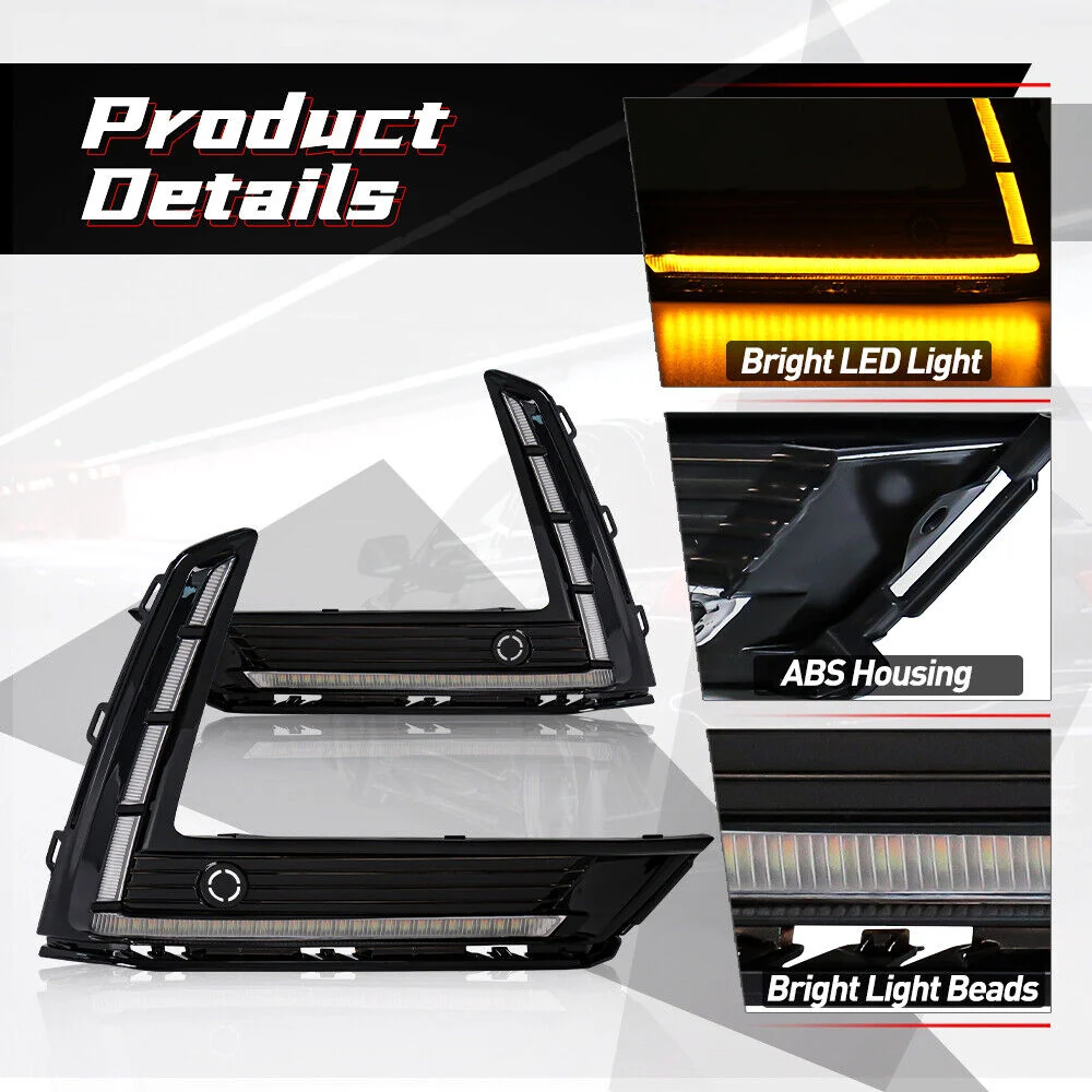 2pcs LED Fog Lamp Daytime Running Light Turn Signal For Honda CR-V CRV 2023-2025 - Image 6