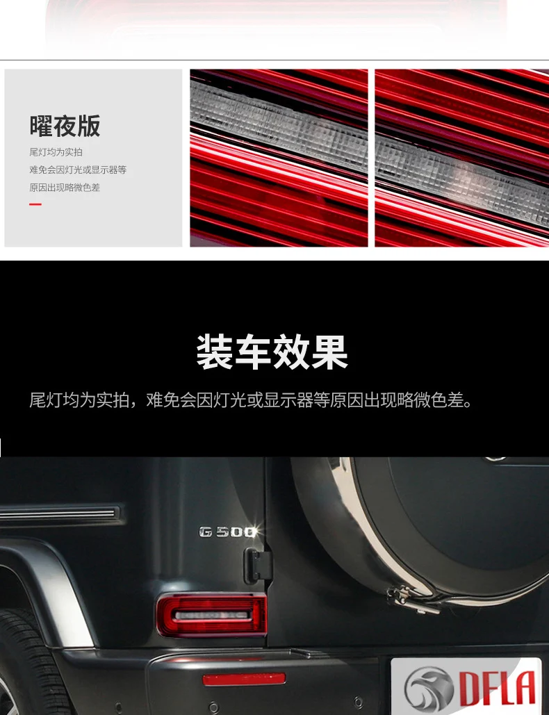 2PCS Left+Right For Mercedes W464 G500 G550 G63 2019-2023 Rear Tail Lights Taillights - Image 6