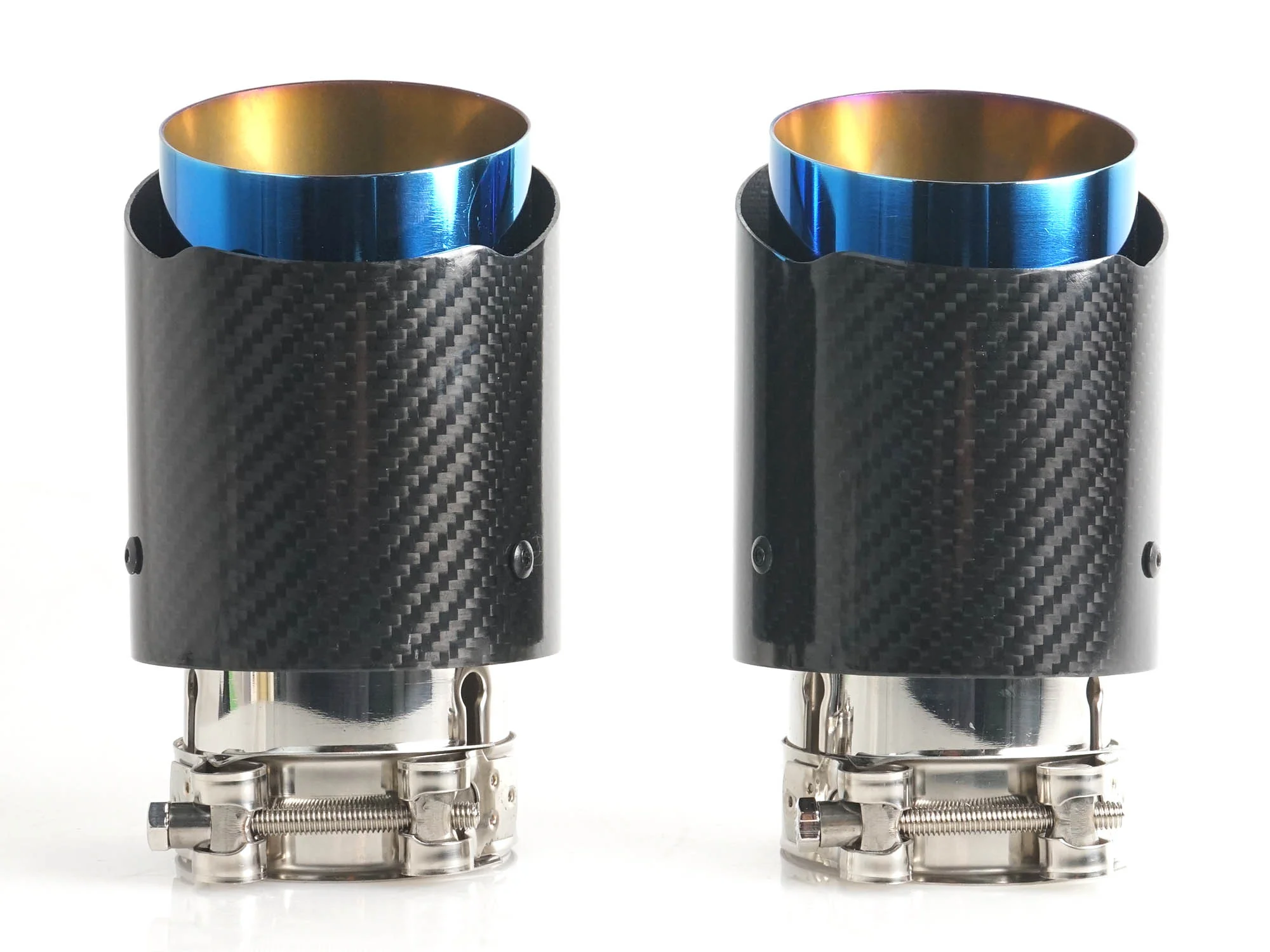 2pcs/Set 2.5" Inlet Carbon Muffler Exhaust Tips For Lexus IS 250 300 350 IS200t - Image 12