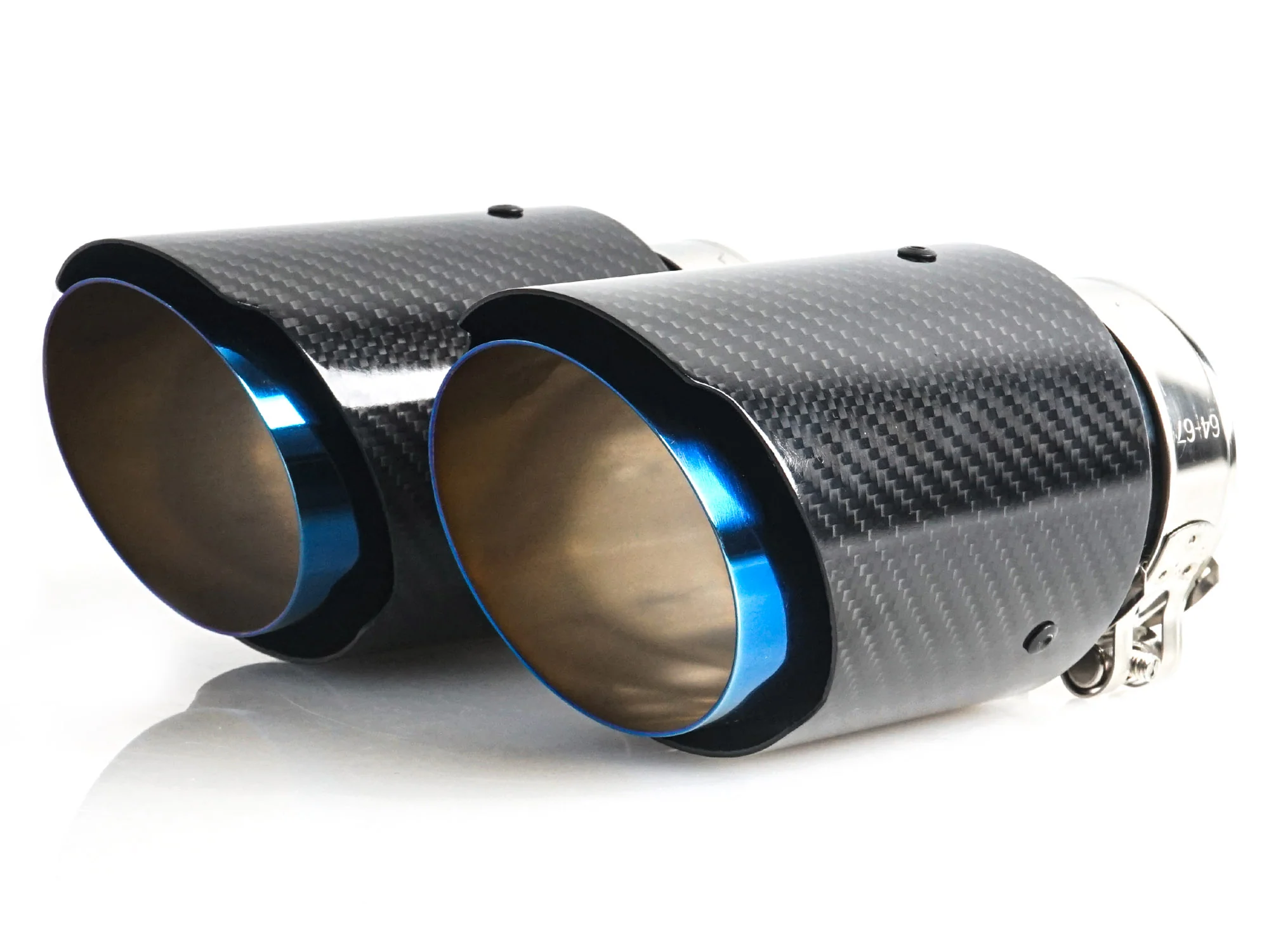 2pcs/Set 2.5" Inlet Carbon Muffler Exhaust Tips For Lexus IS 250 300 350 IS200t - Image 7