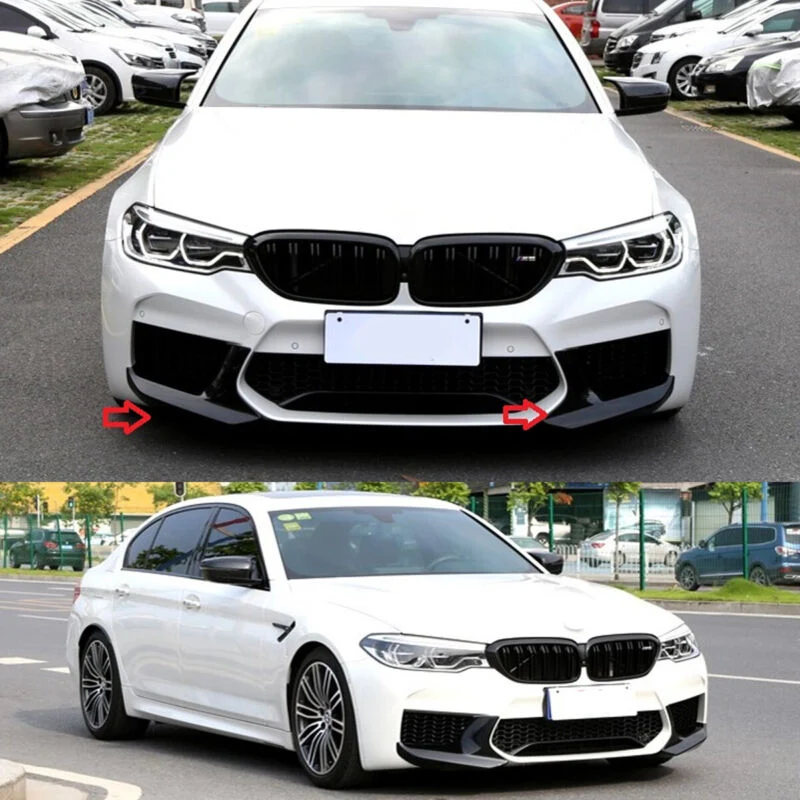 Gloss Black Front Bumper Lip Splitter For BMW F90 M5 2018-2020 - Image 3