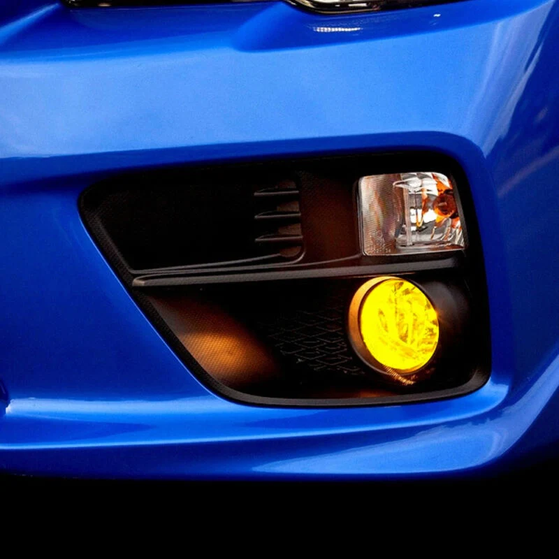 Pair Golden Yellow Front Fog Driving Lights w/ H11 Bulbs For 2015-2021 Subaru WRX STi - Image 2