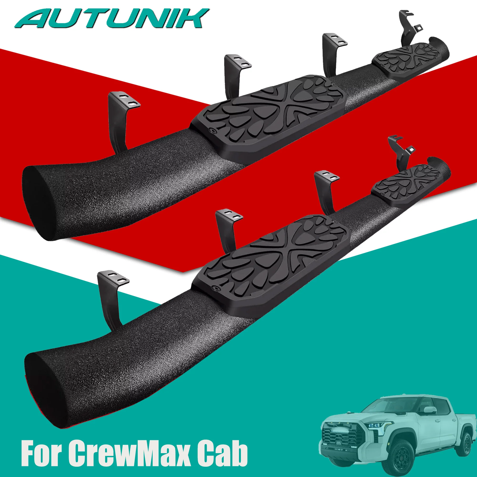 3.5'' Curved Running Boards FOR 2022-2026 Toyota Tundra CrewMax Side Step Nerf Bar