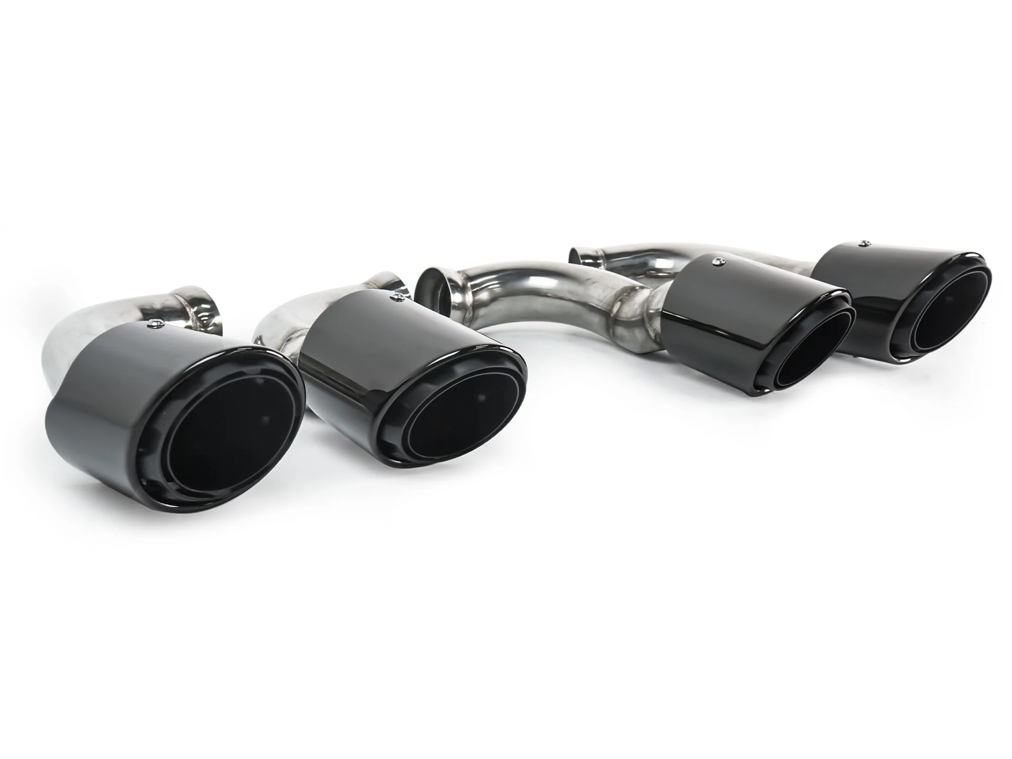 3-Layer Gloss Black Exhaust Tips (Set of 4) for Porsche Cayenne S / GTS / Turbo / Turbo S 2015-2018 - Image 6