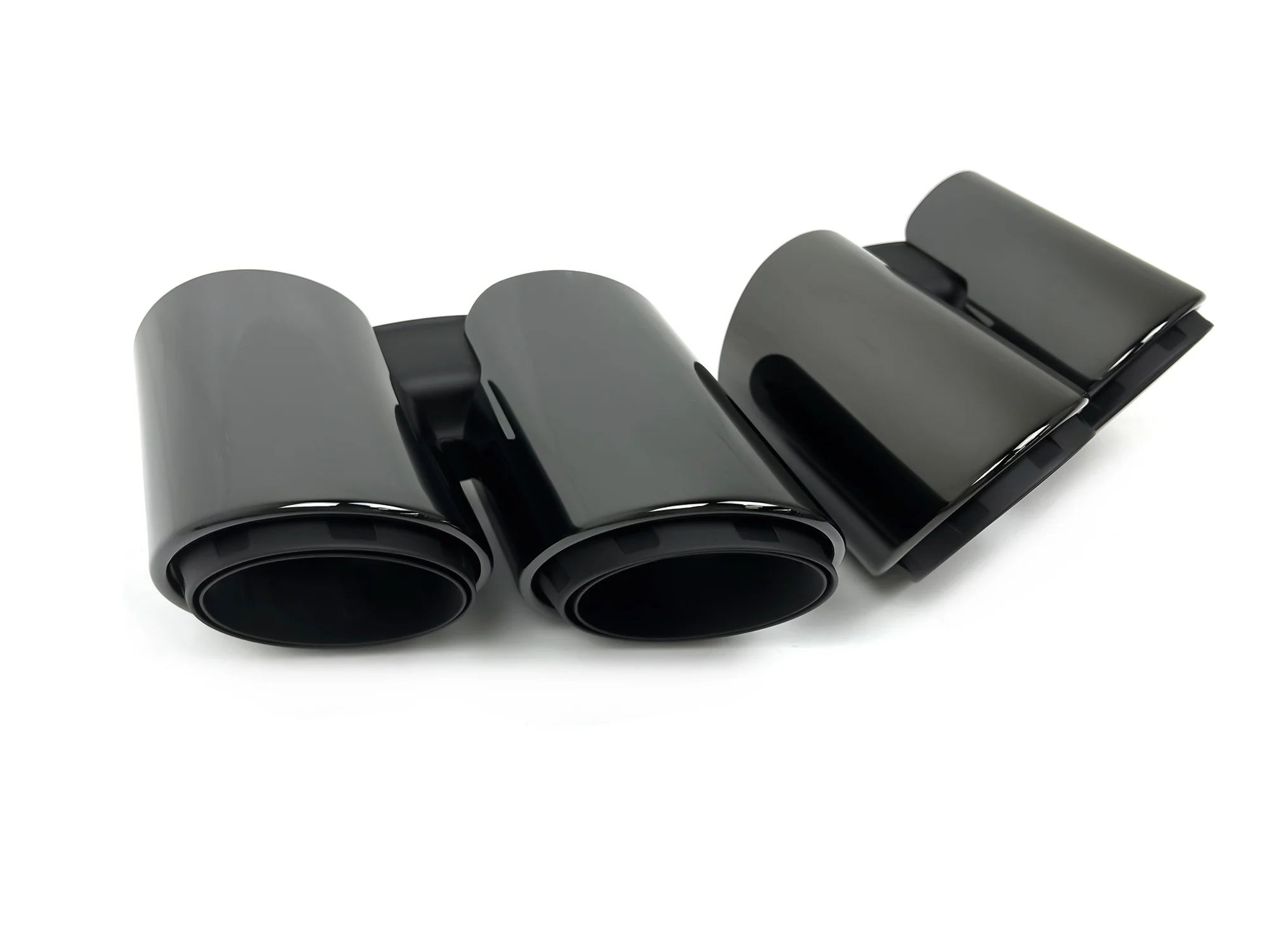 3-Layer Black Exhaust Tips for Porsche Panamera 4/4S 976 2024 2025+ Left+Right - Image 4
