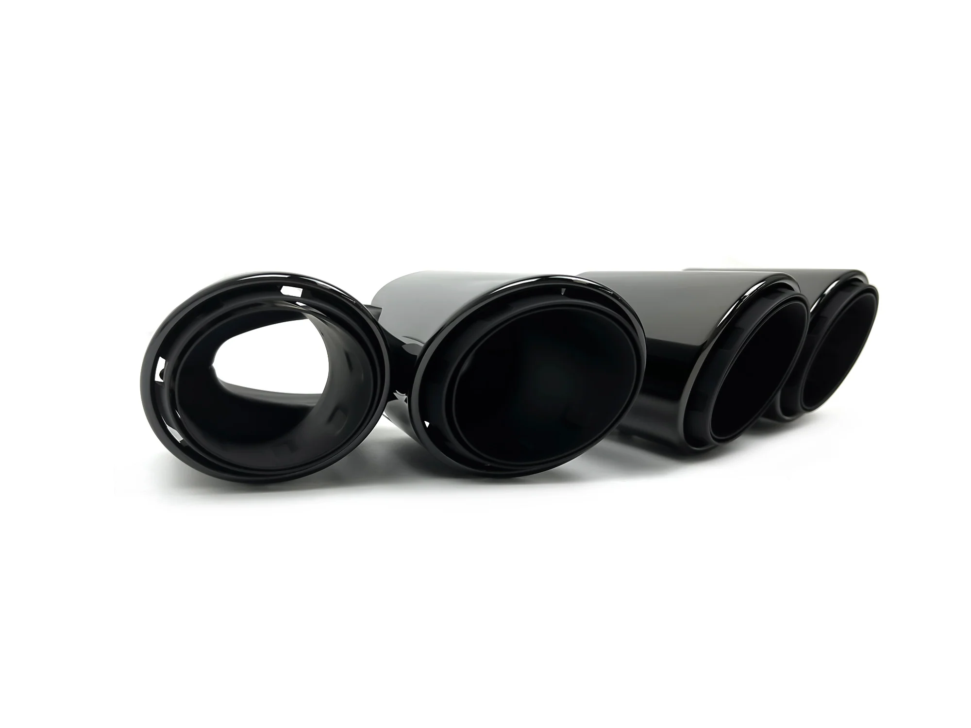 3-Layer Black Exhaust Tips for Porsche Panamera 4/4S 976 2024 2025+ Left+Right - Image 5