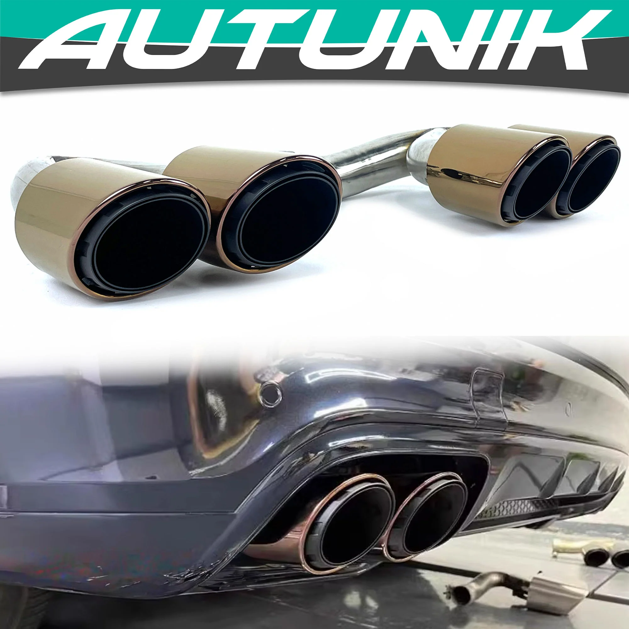 Sport Bronze Exhaust Tips for Porsche 9Y0 Cayenne Base 2019-2026