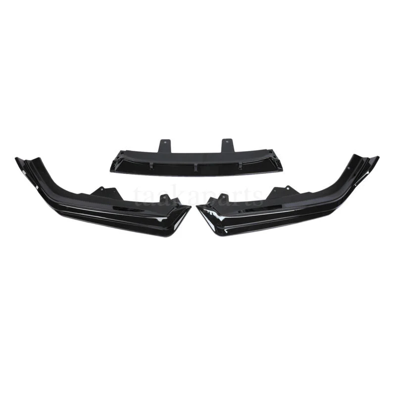 Glossy Black Front Bumper Lip Spoiler Splitter 3pcs For Honda Accord 4DR 2021 2022 - Image 4