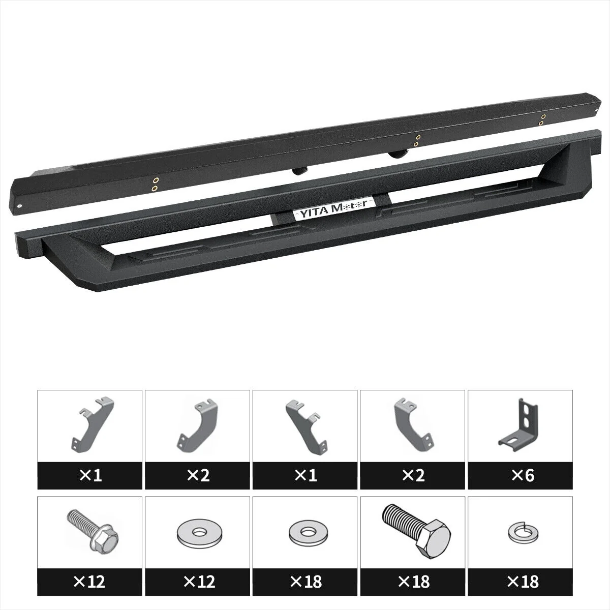 4'' Drop Running Boards For 2022-2026 Toyota Tundra Double Cab Side Steps Nerf Bars Black - Image 10