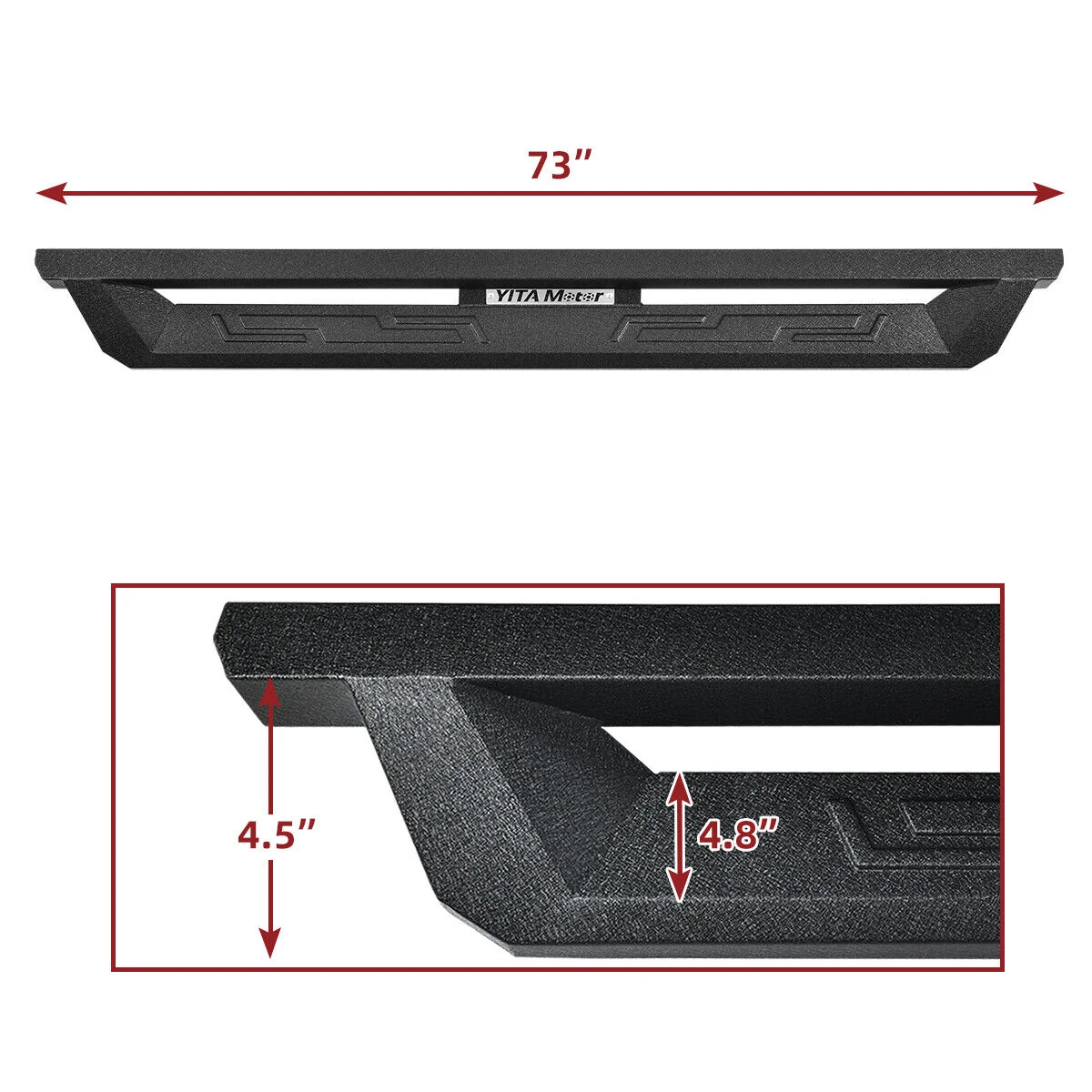 4'' Drop Running Boards For 2022-2026 Toyota Tundra Double Cab Side Steps Nerf Bars Black - Image 4