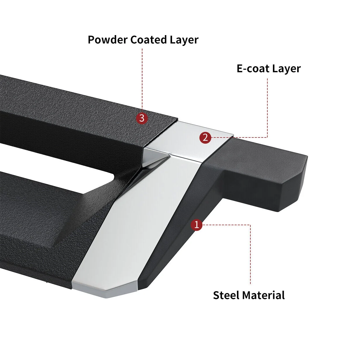 4'' Drop Running Boards For 2022-2026 Toyota Tundra Double Cab Side Steps Nerf Bars Black - Image 5