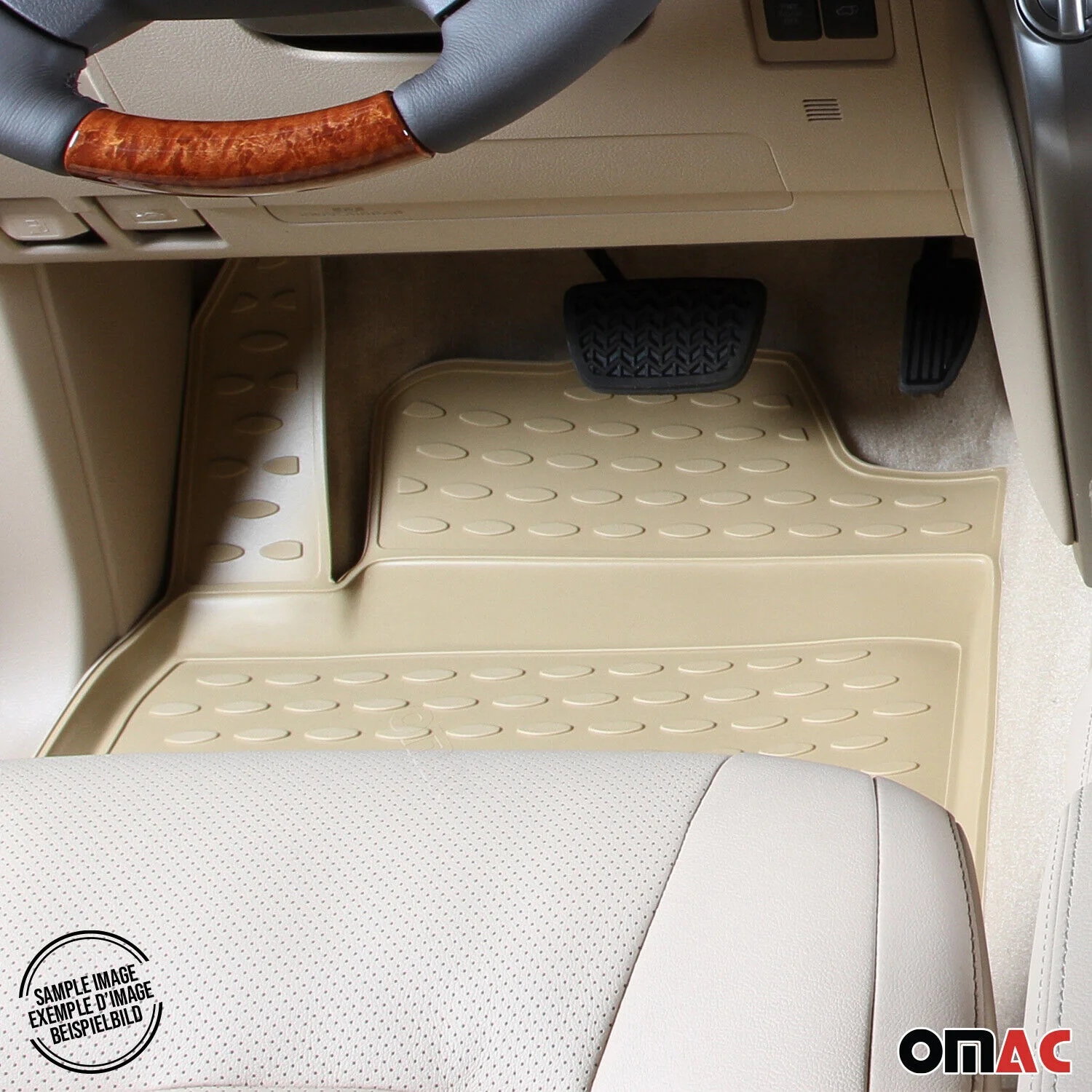 4pcs Beige Floor Mats Liner for Audi A6 S6 A6 Quattro 2012-2018 TPE All-Weather - Image 5