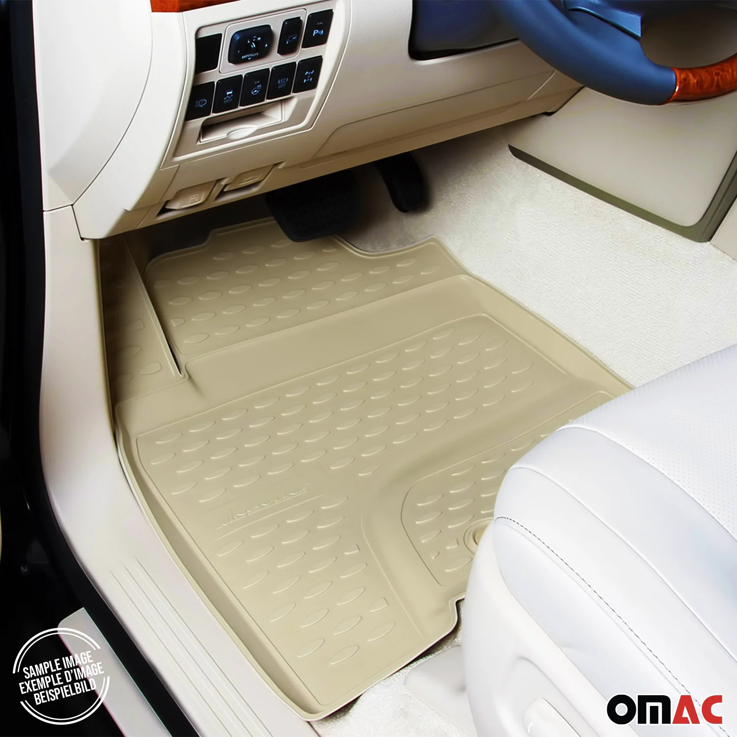 4pcs Beige Floor Mats Liner for Audi A6 S6 A6 Quattro 2012-2018 TPE All-Weather - Image 9