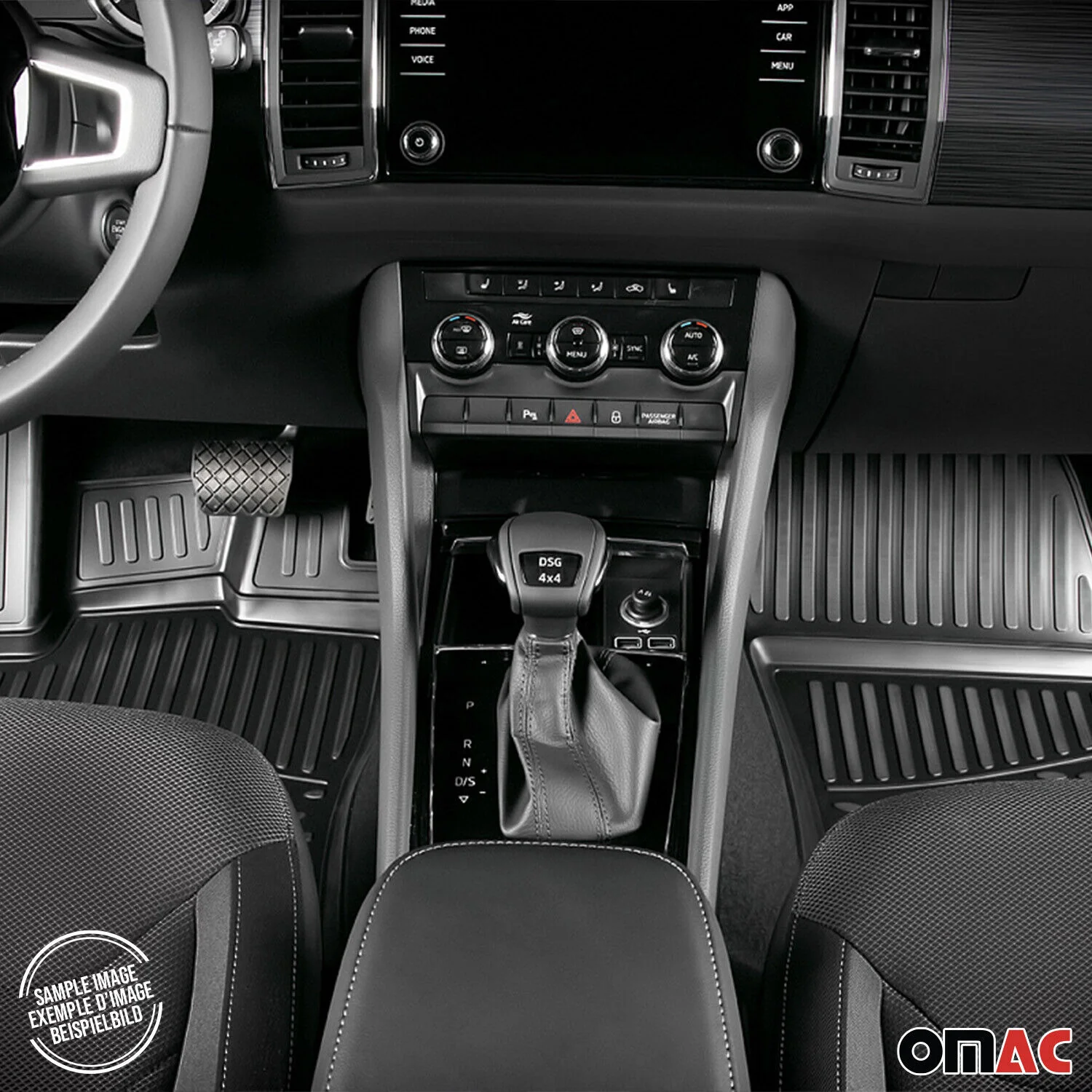 4pcs Floor Mats Liner for Audi A4 Allroad 2017-2023 Black TPE All-Weather - Image 3