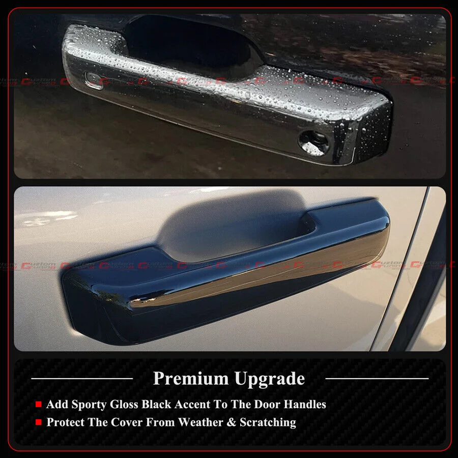 4pcs For 2021-2025 Ford F150 F-150 Bronco Gloss Black Door Handle Cover Trim Overlay Set - Image 6