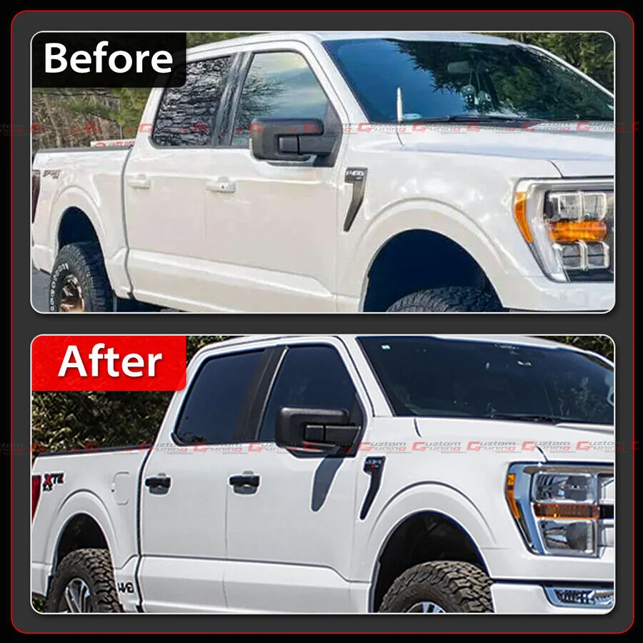 4pcs For 2021-2025 Ford F150 F-150 Bronco Gloss Black Door Handle Cover Trim Overlay Set - Image 7