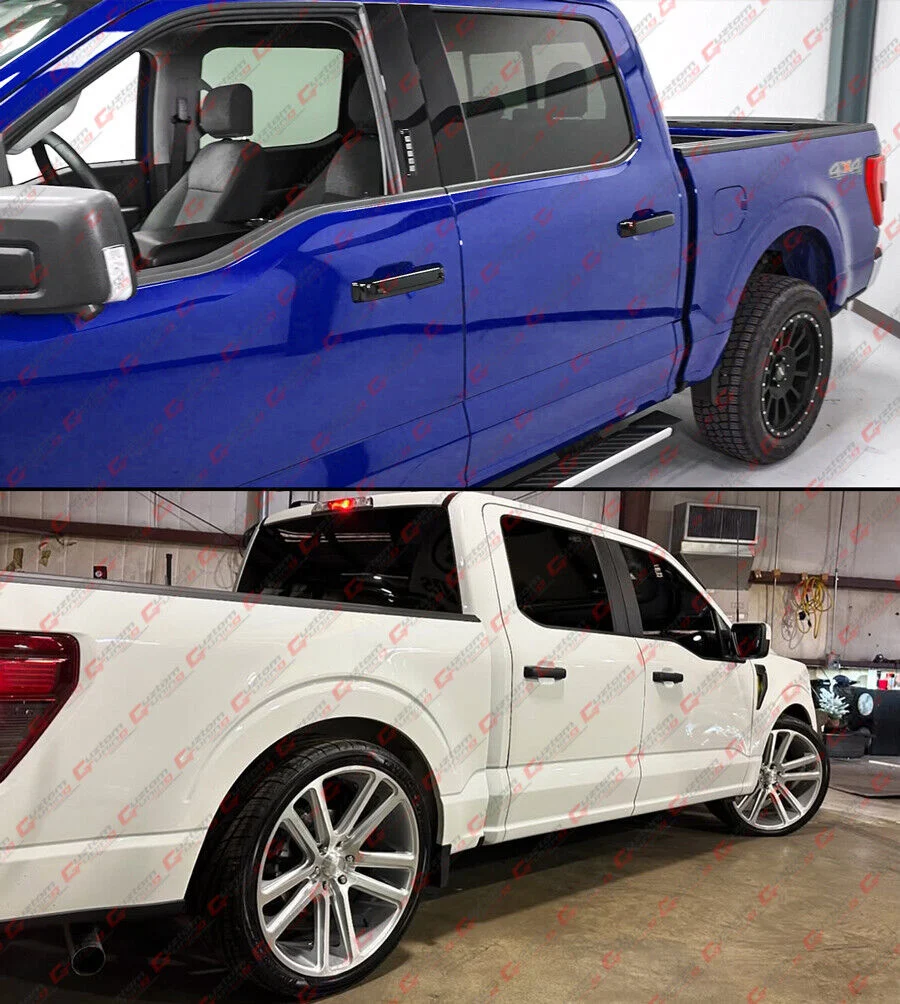 4pcs For 2021-2025 Ford F150 F-150 Bronco Gloss Black Door Handle Cover Trim Overlay Set - Image 8