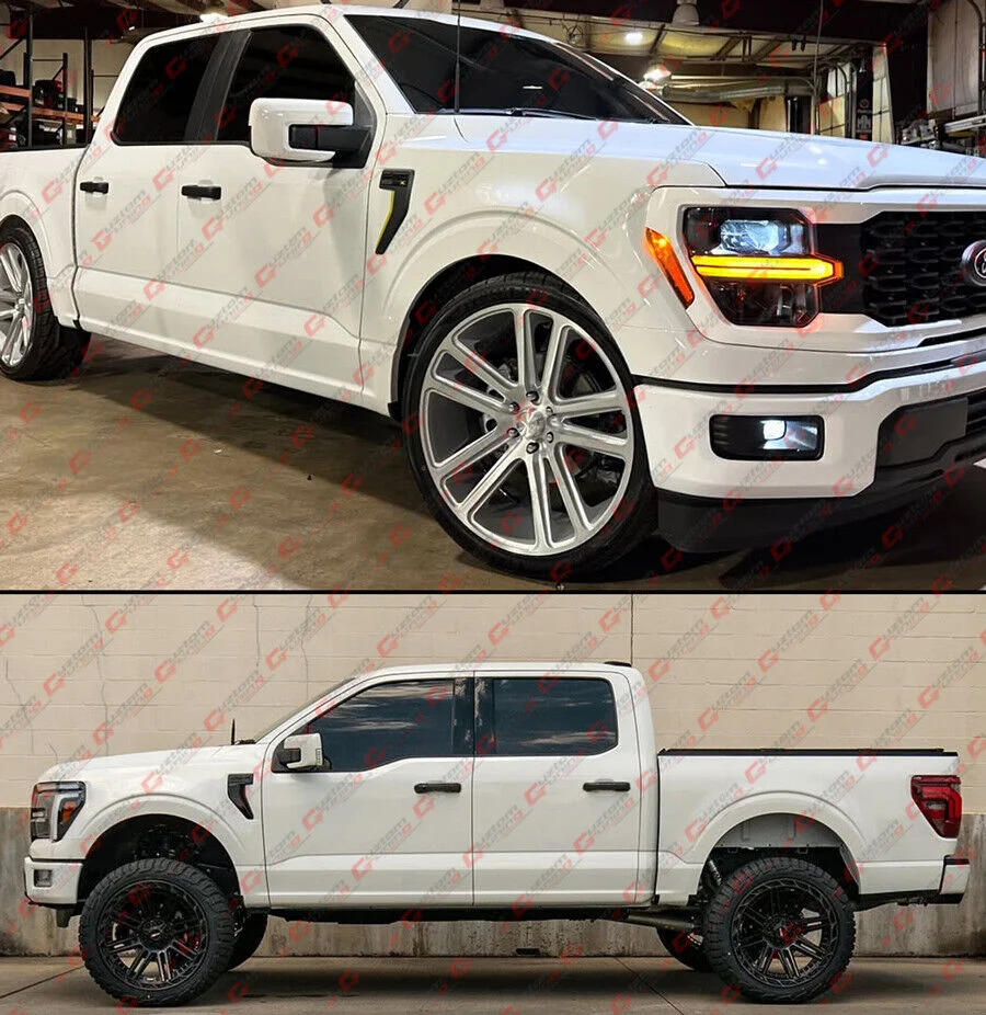 4pcs For 2021-2025 Ford F150 F-150 Bronco Gloss Black Door Handle Cover Trim Overlay Set - Image 9