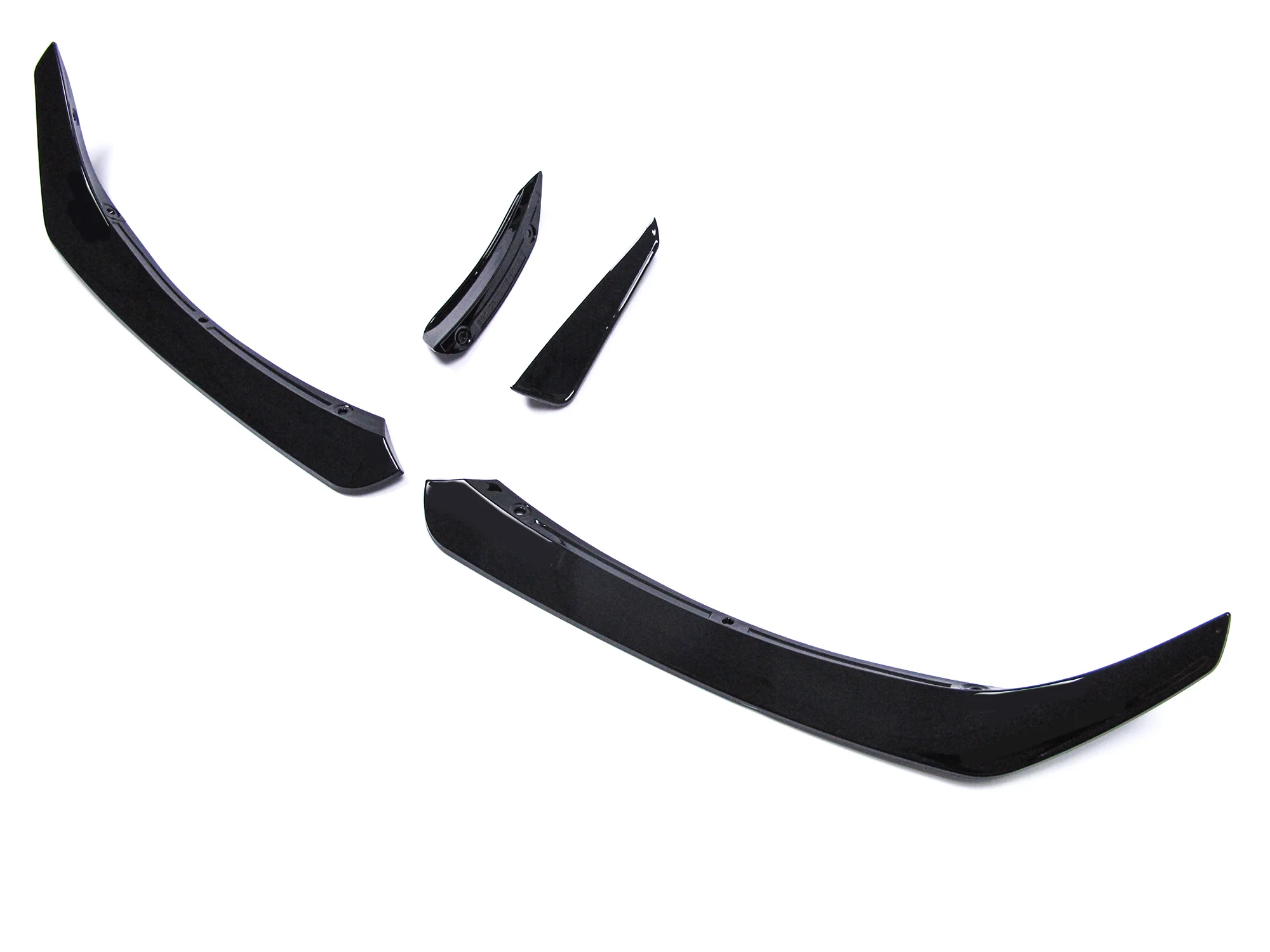 Gloss Black Front Bumper Splitters Fins Aero for Mercedes CLA W117 C117 X117 Facelift 2017-2019 AMG Pkg - Image 4