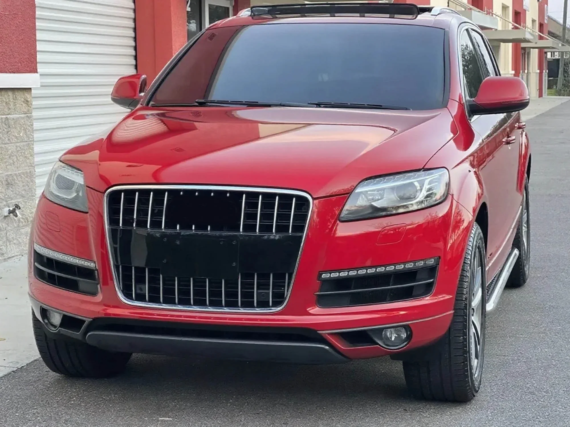 4pcs Set Fit For 2010-2015 Audi Q7 Front Bumper Lower Fog Light Grille Covers Trim - Image 3