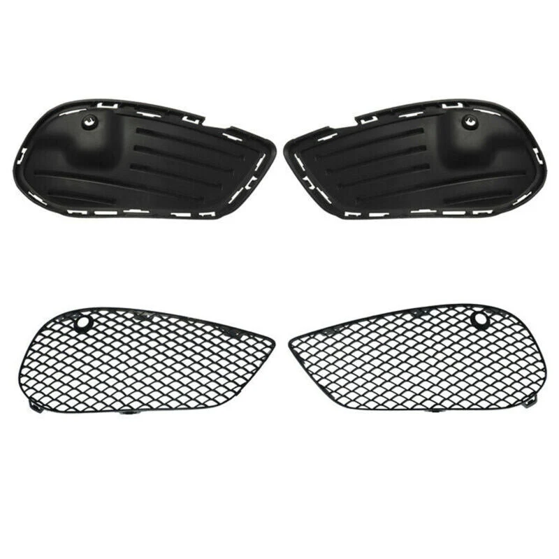 4pcs Front Fog Light Cover Grill Trims For Mercedes C-Class W205 C300 C43 AMG 2015-2018 - Image 4