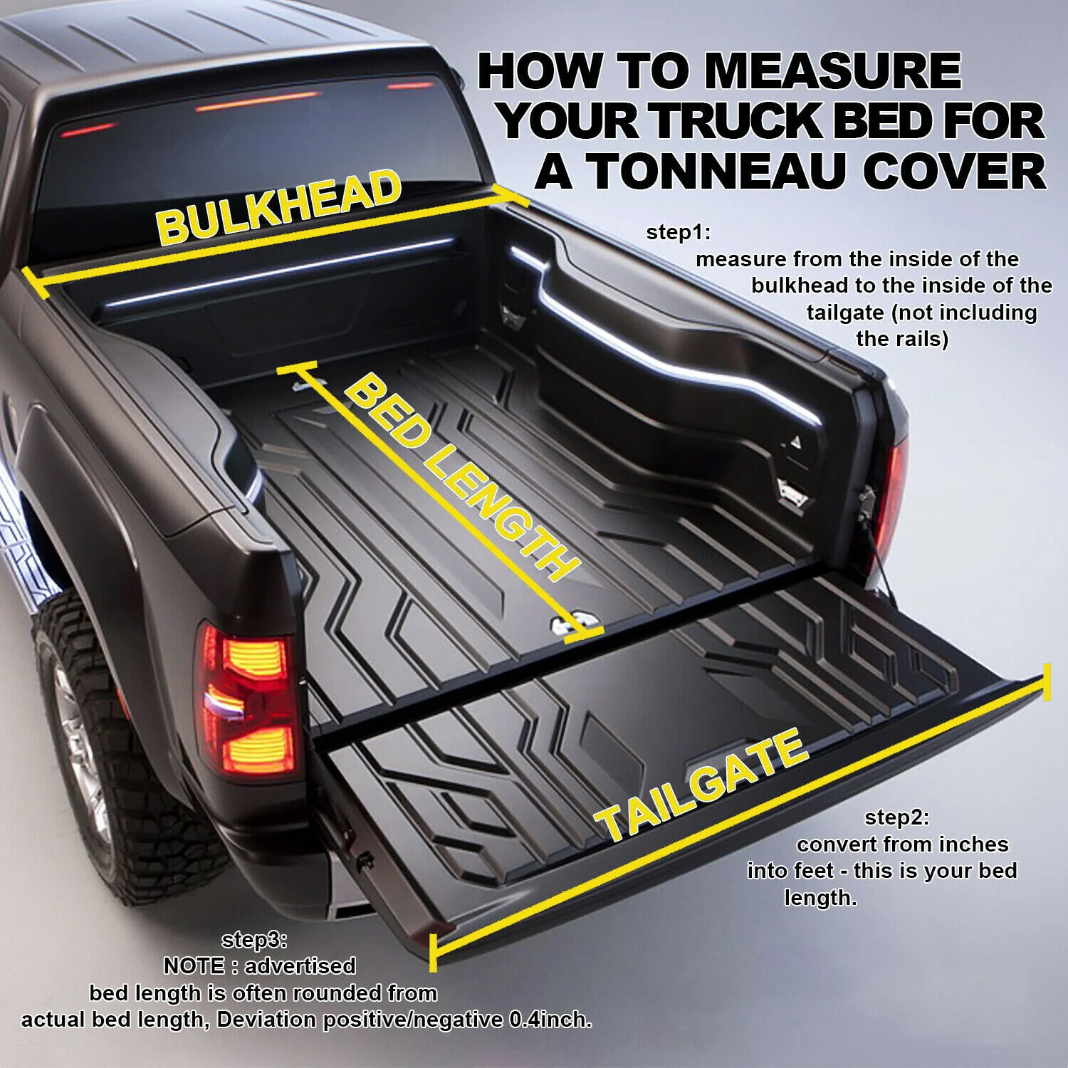 5.5FT FRP Hard Bed Tonneau Cover 3-Fold For 2022-2026 Toyota Tundra Truck - Image 10
