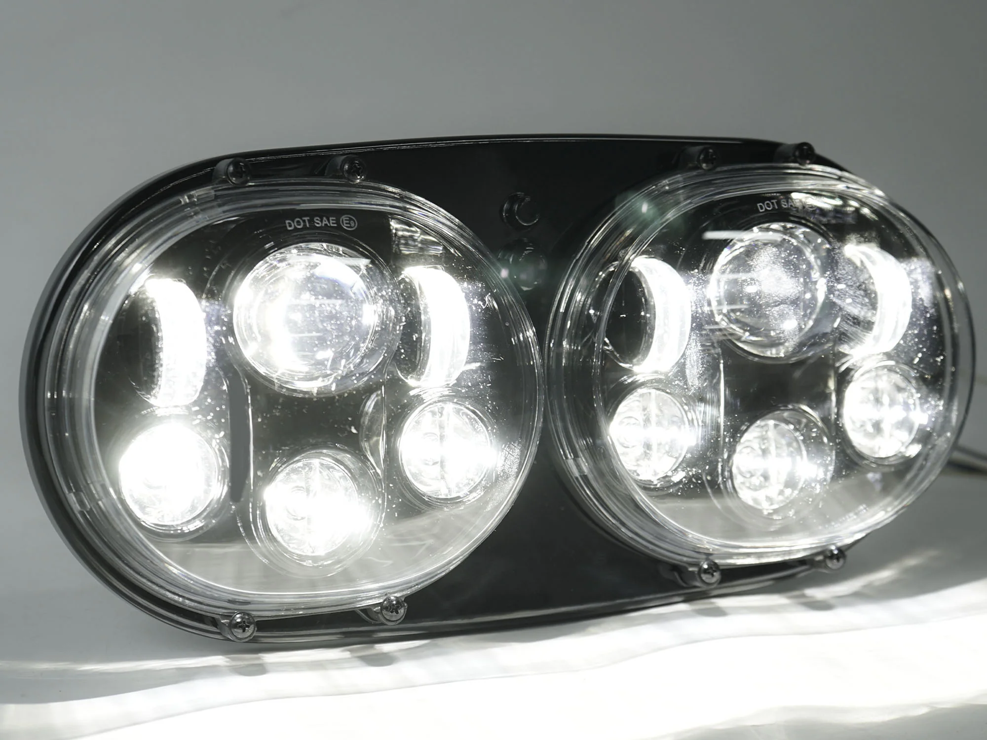 5.75" Dual LED Headlight Projector Fits For Harley Touring Road Glide 1998-2013 - Image 7