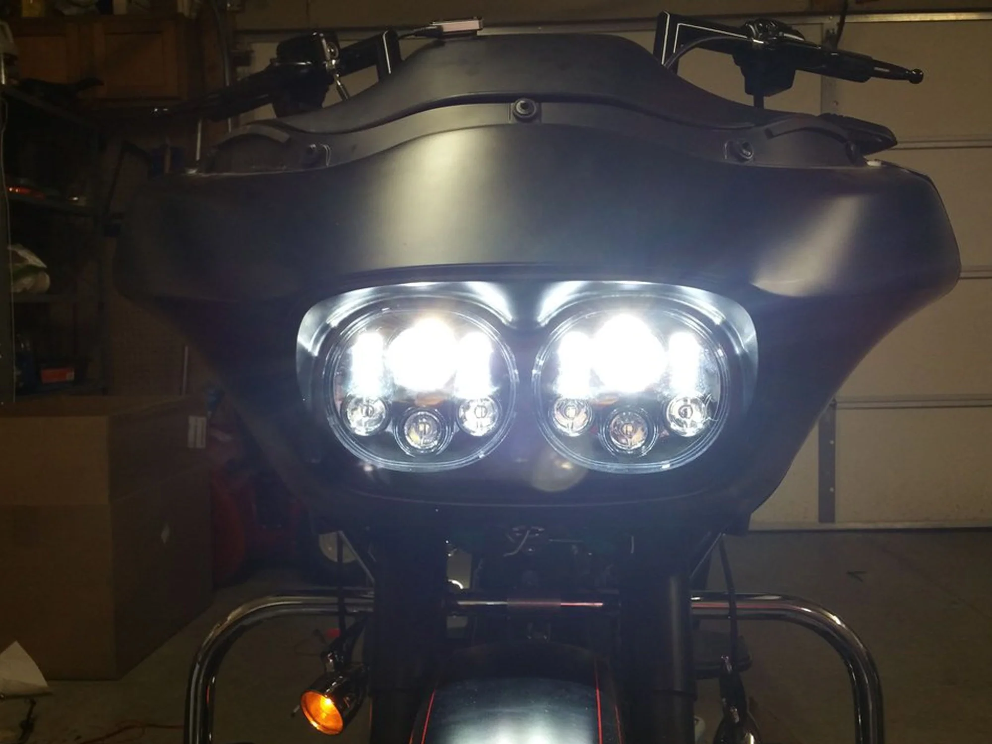 5.75" Dual LED Headlight DRL Projector Headlamp For Road Glide 1998-2013 - Image 3