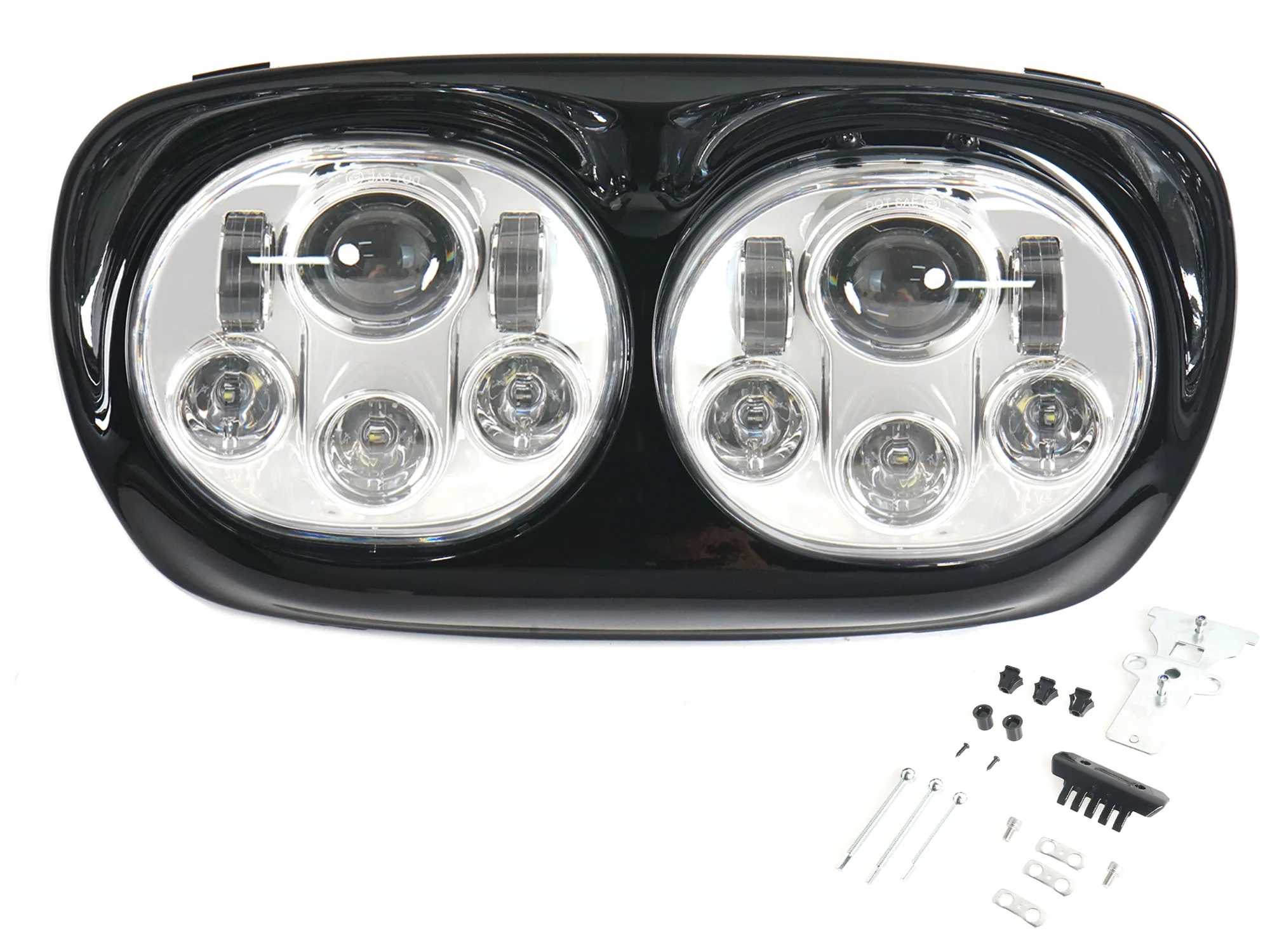 5.75" Dual LED Headlight DRL Projector Headlamp For Road Glide 1998-2013 - Image 5