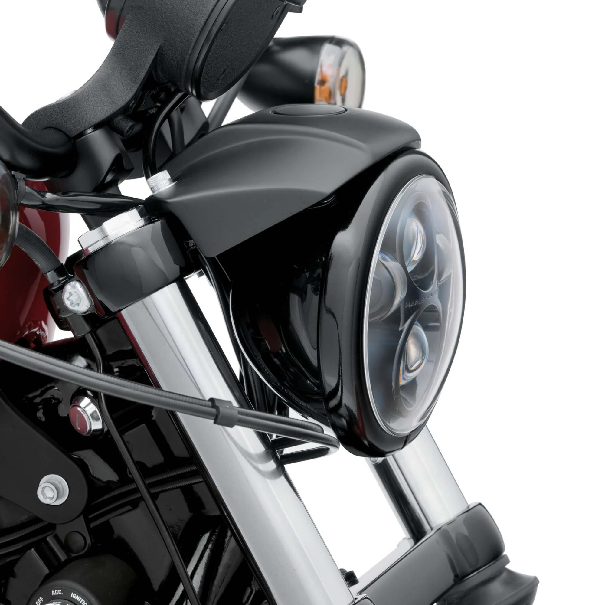 5.75" Headlight Housing Bucket Mount Bracket Fit For Harley Sportster XL883 1200 Gloss Black - Image 2