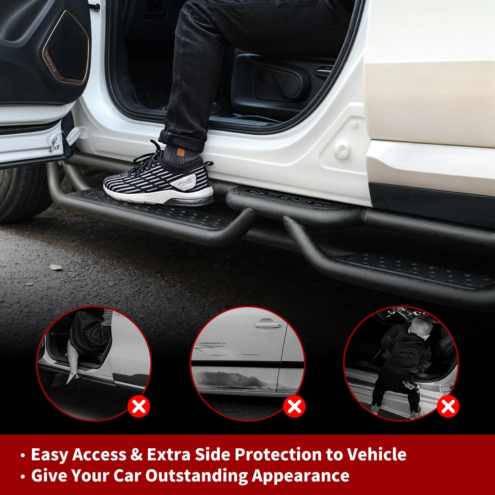 6'' Running Boards for 2022-2026 Toyota Tundra Double Cab Drop Bars Truck Side Steps - Image 9