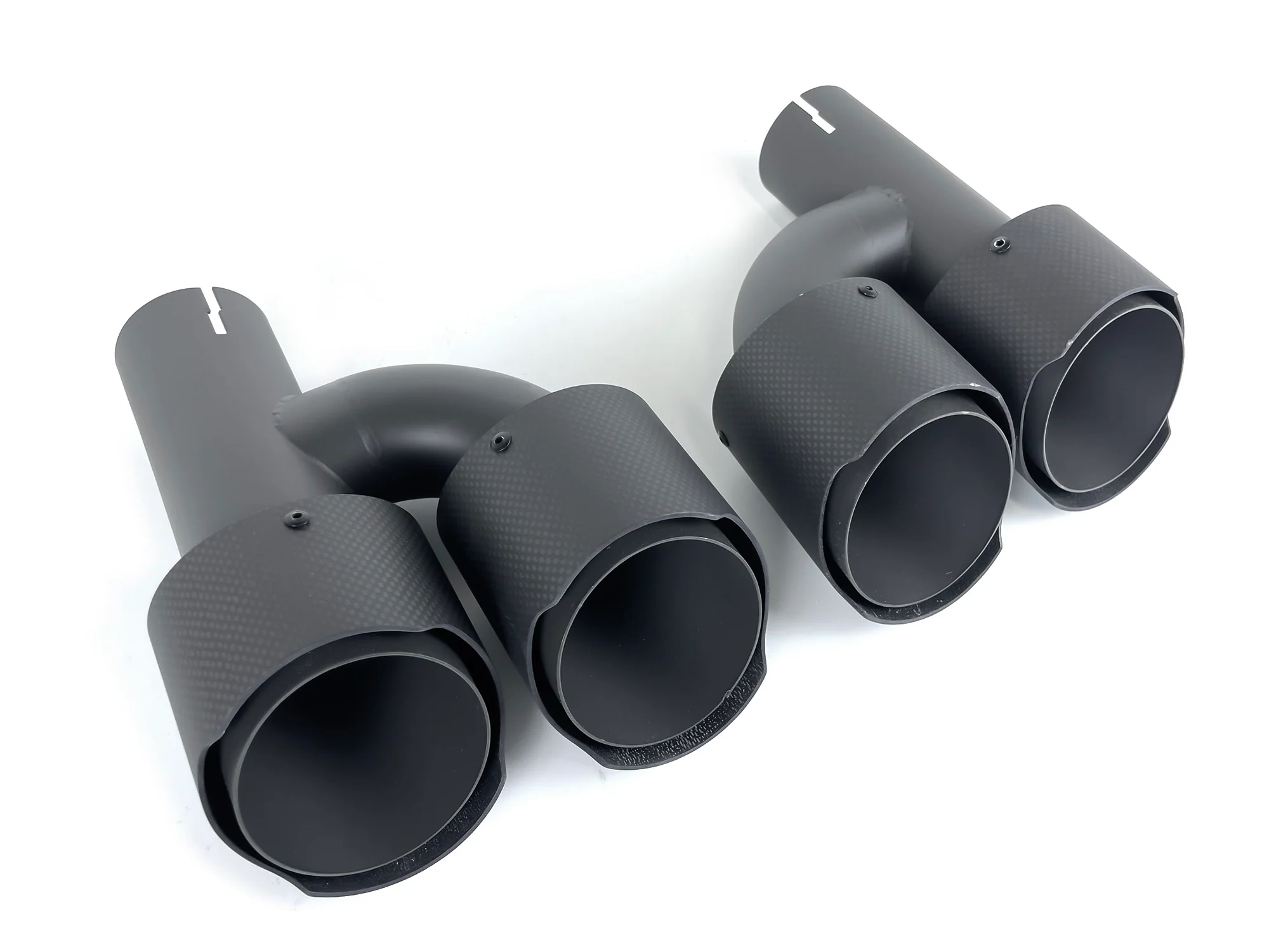 60mm Matte Carbon Fiber Exhaust Tips Muffler Tailpipe for Audi A4 A5 A6 A7 - Image 3