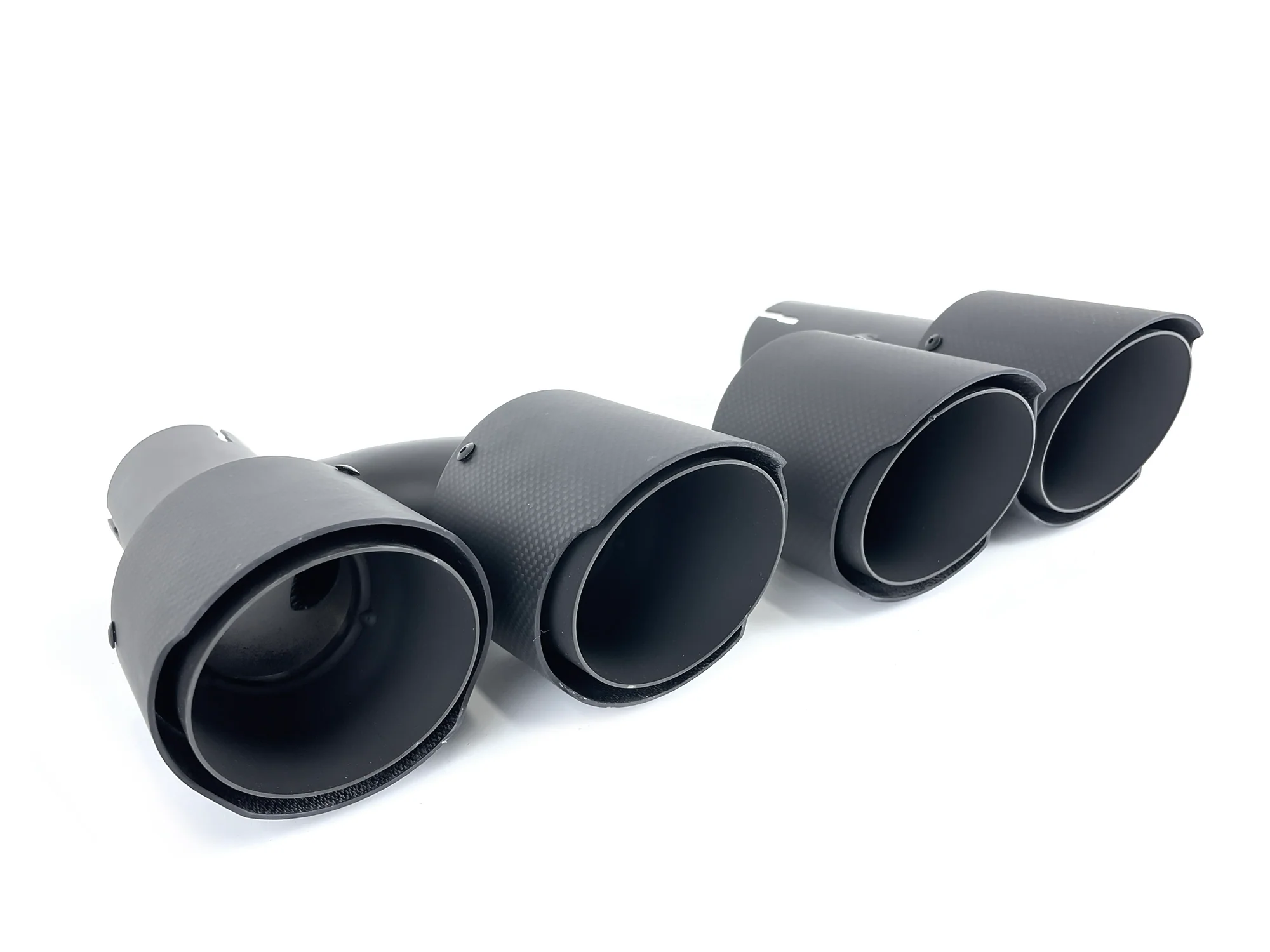 60mm Matte Carbon Fiber Exhaust Tips Muffler Tailpipe for Audi A4 A5 A6 A7 - Image 4