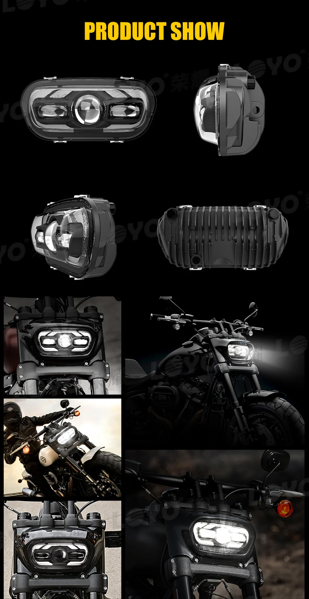 65W LED DRL Headlight Dual Front Lamps for Softail Fat Bob / Fat Bob 114 FXFBS - Image 13