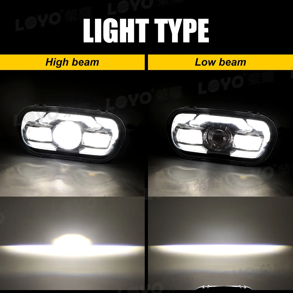 65W LED DRL Headlight Dual Front Lamps for Softail Fat Bob / Fat Bob 114 FXFBS - Image 4