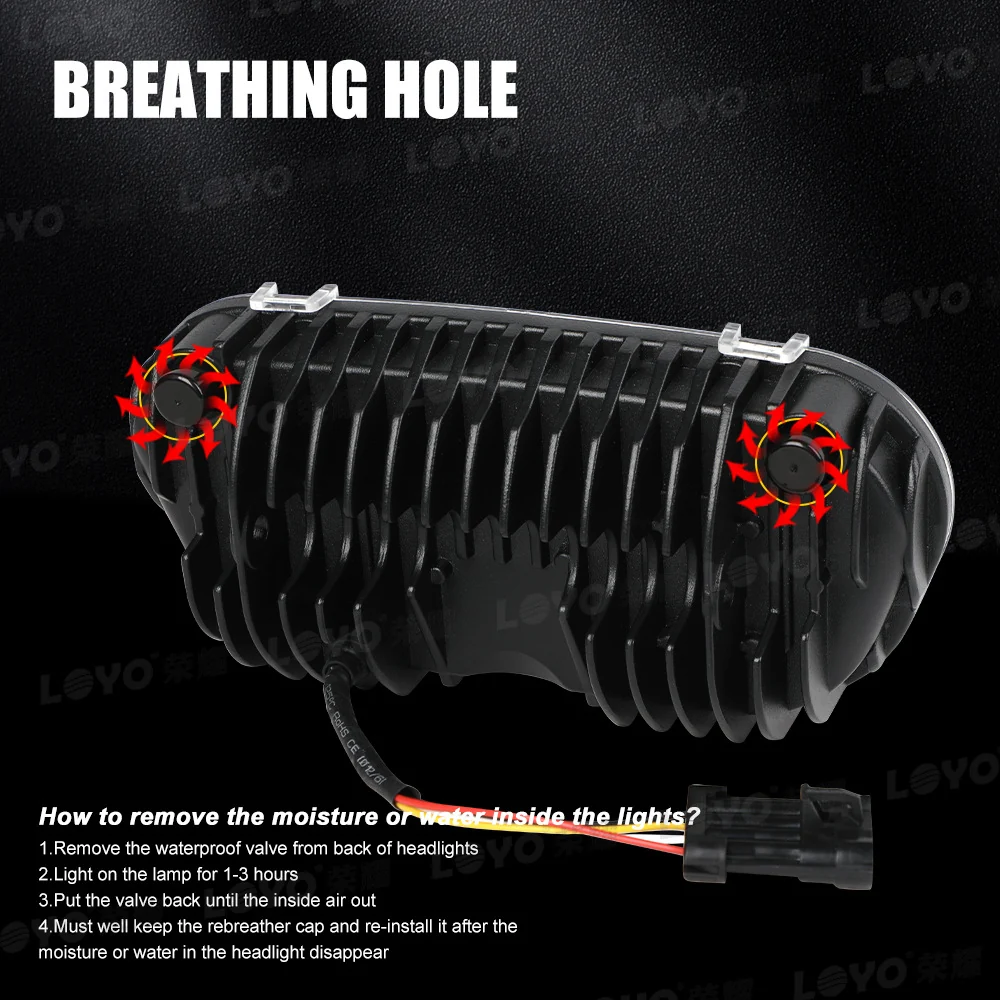 65W LED DRL Headlight Dual Front Lamps for Softail Fat Bob / Fat Bob 114 FXFBS - Image 9