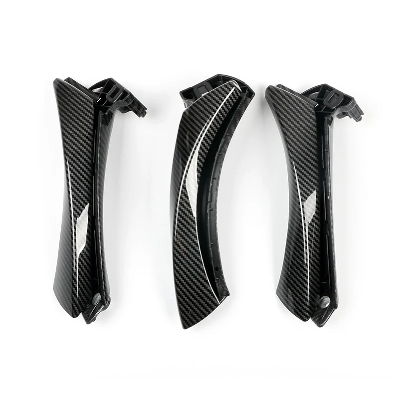 6pcs Carbon Fiber Style Interior Door Handle Pull Panel Trim For BMW E90 E91 3 Series 328i 335i 2006-2011 - Image 2