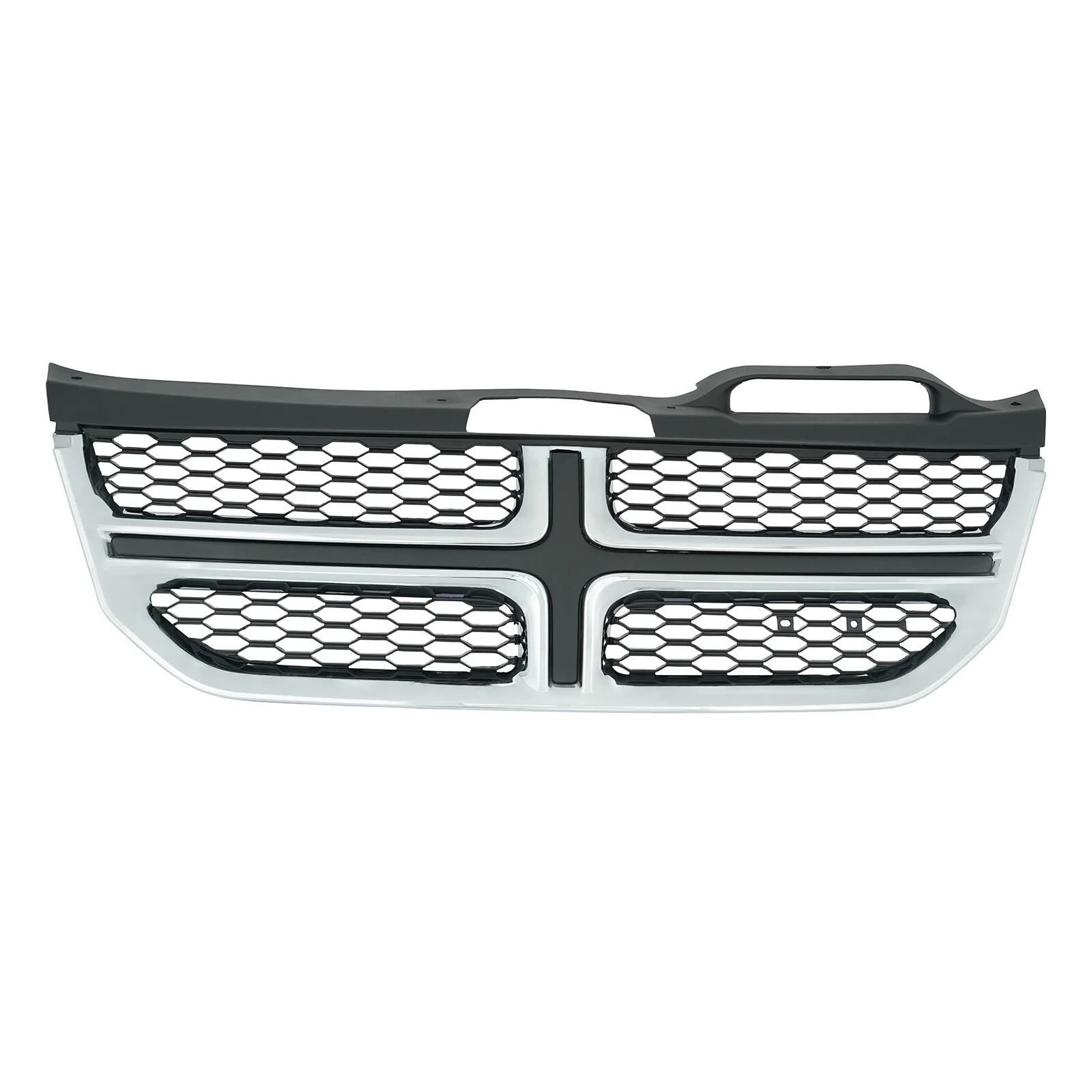 7PC Upper Lower Grille Fog Light Bezel Skid Plate For 2011-2019 Dodge Journey SE SXT - Image 2