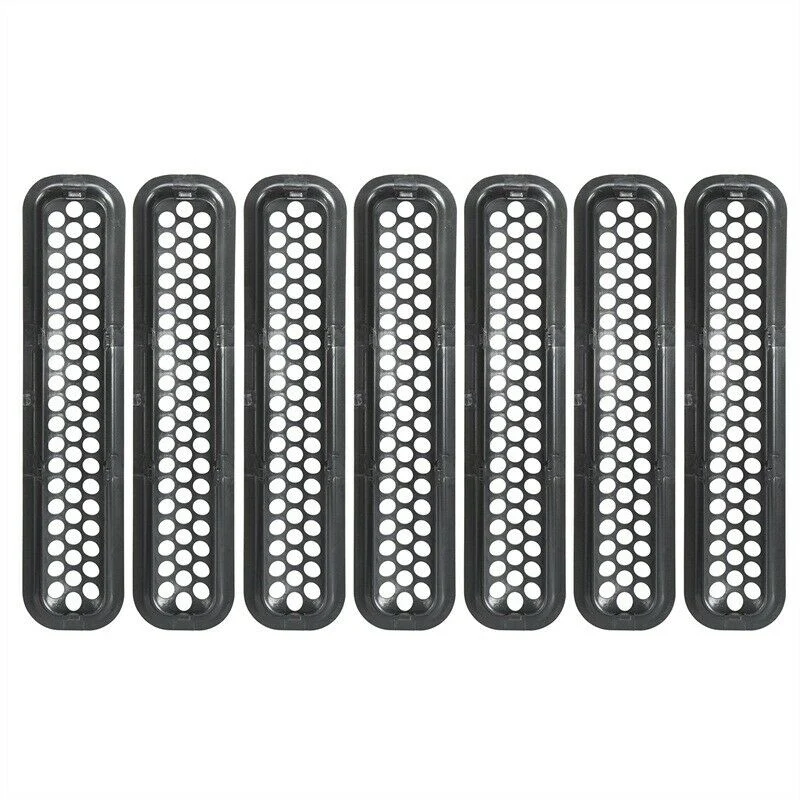 7PCS Front Grille Insert Mesh Grill Chip for Jeep Wrangler TJ 1997-2006 - Image 8