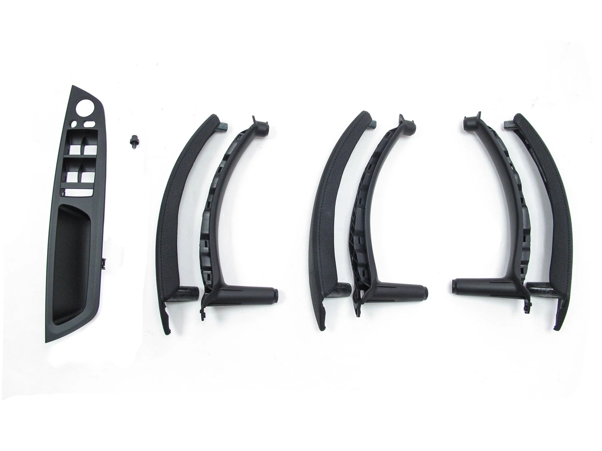 7x Black Leather Inner Interior Door Pull Handle Trim for BMW X5 E70 X6 E71 E72 it56 - Image 3