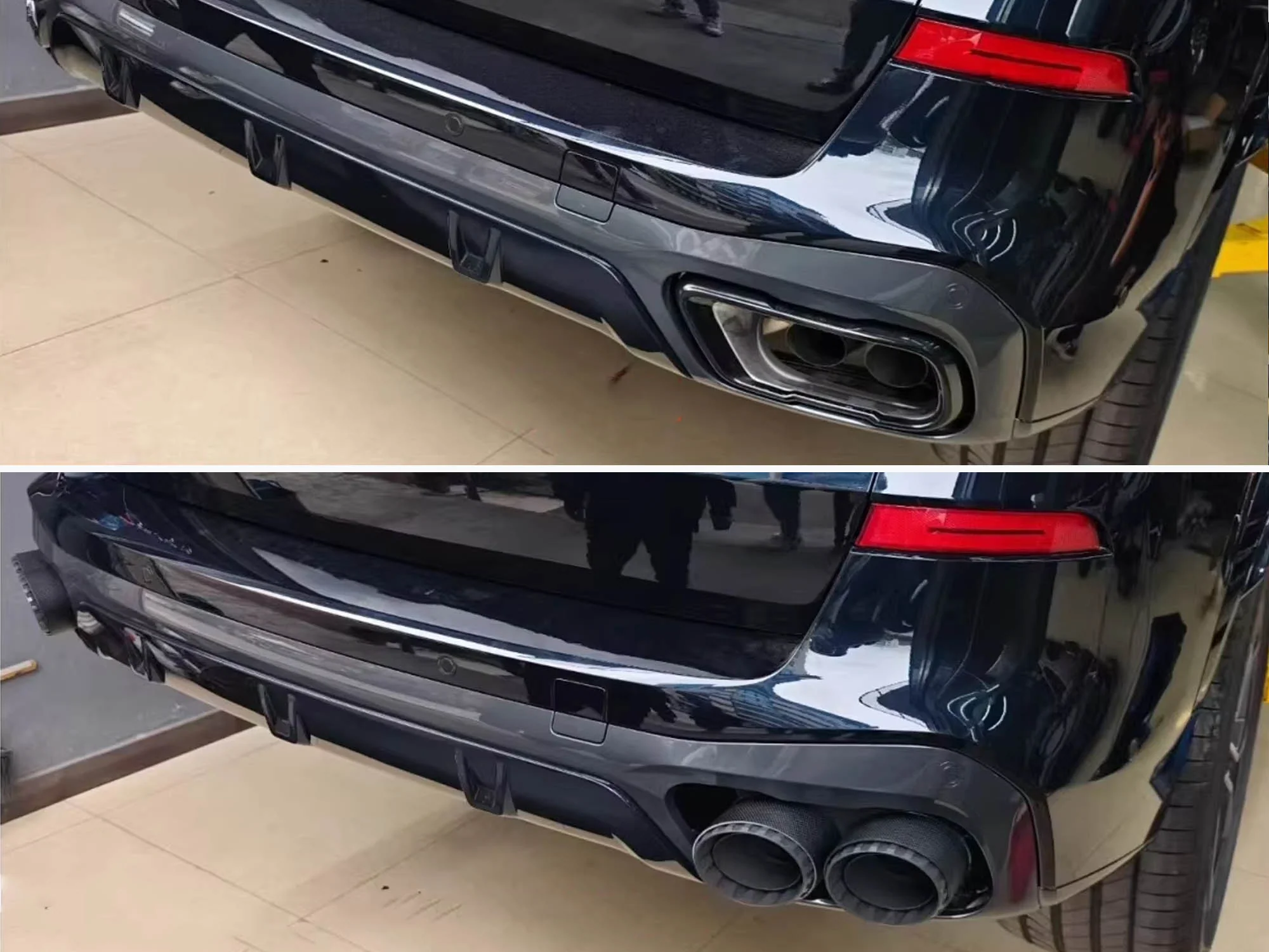 AK Style Carbon Fiber Exhaust Tips Muffler Pipe For BMW X5 G05 X6 G06 X7 G07 2019-2026 Pair - Image 3